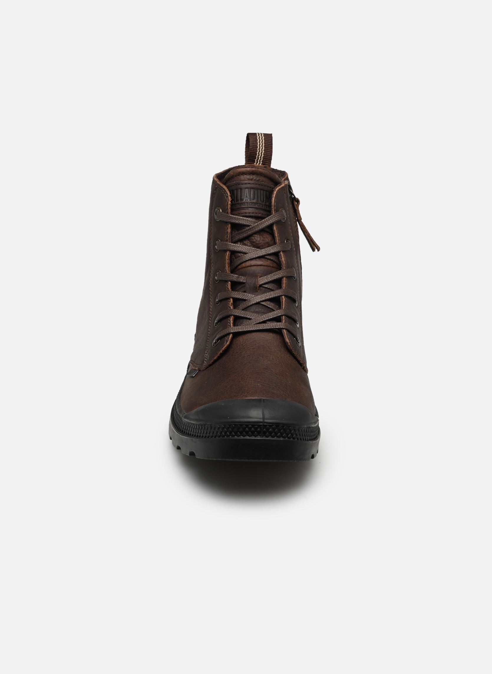 Baskets toile PAMPA ZIP LEATHER W homme marron Palladium Baskets toile PAMPA ZIP LEATHER W homme marron BISON