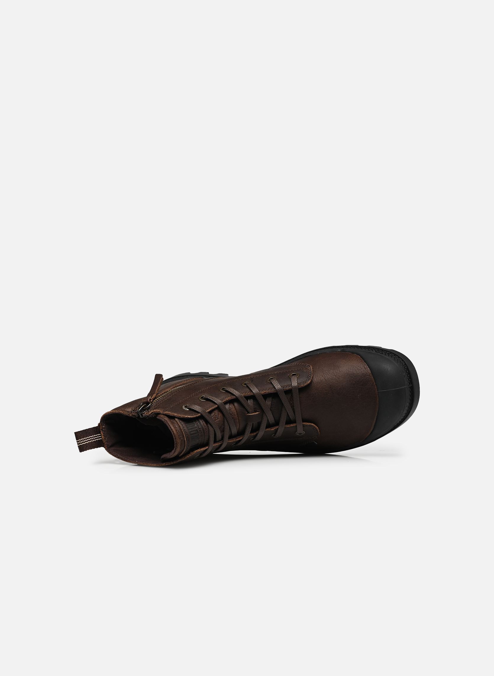 Baskets toile PAMPA ZIP LEATHER W homme marron Palladium Baskets toile PAMPA ZIP LEATHER W homme marron BISON
