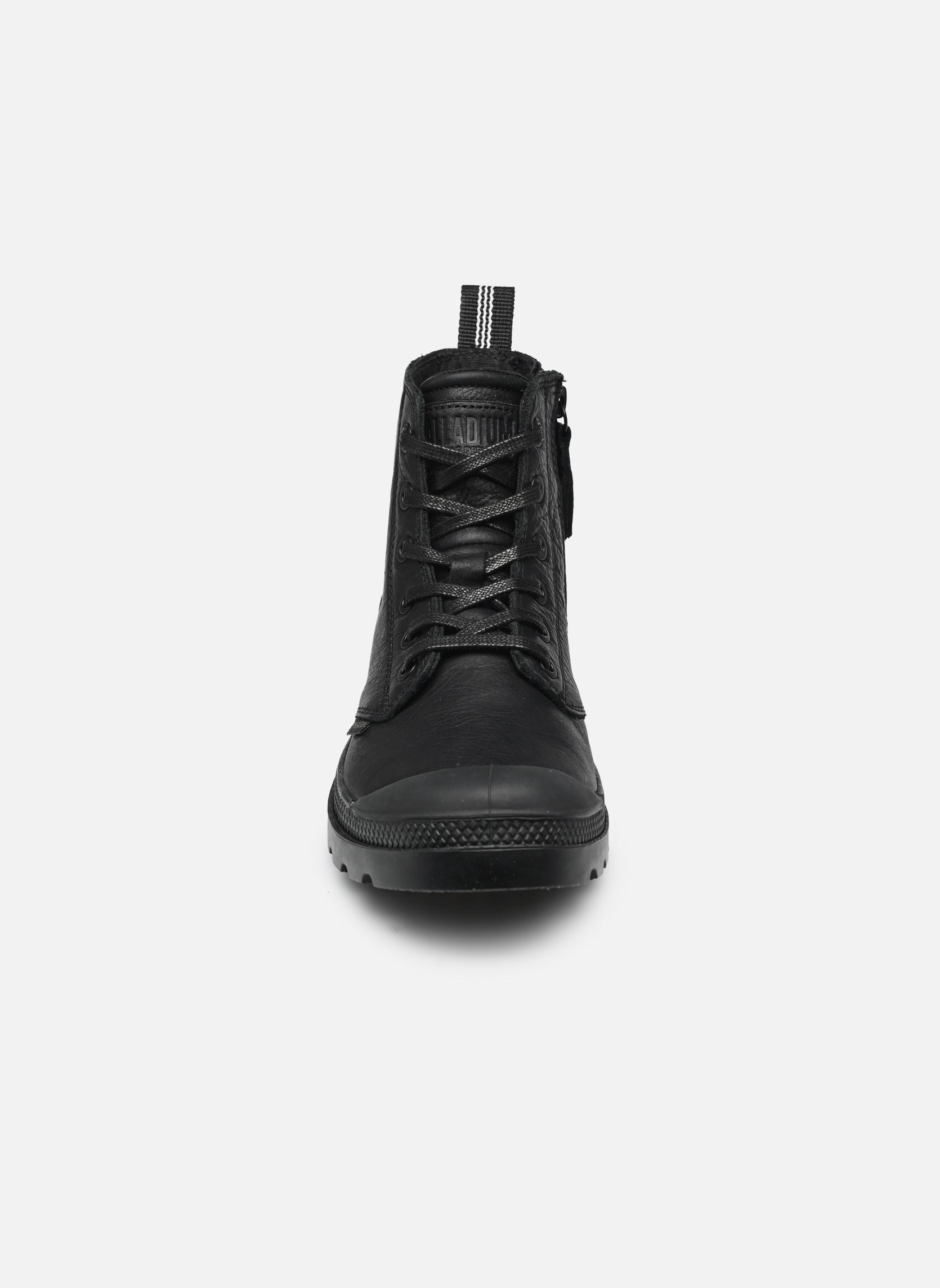 Baskets toile PAMPA ZIP LEATHER W femme noir Palladium Baskets toile PAMPA ZIP LEATHER W femme noir BLACK/BLACK