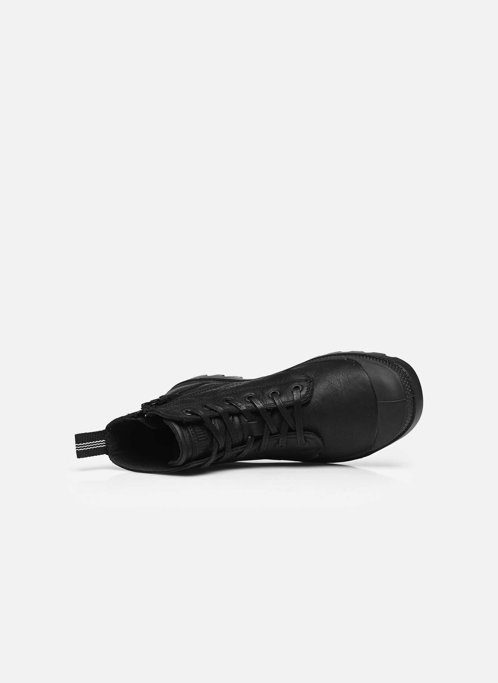 Baskets toile PAMPA ZIP LEATHER W femme noir Palladium Baskets toile PAMPA ZIP LEATHER W femme noir BLACK/BLACK