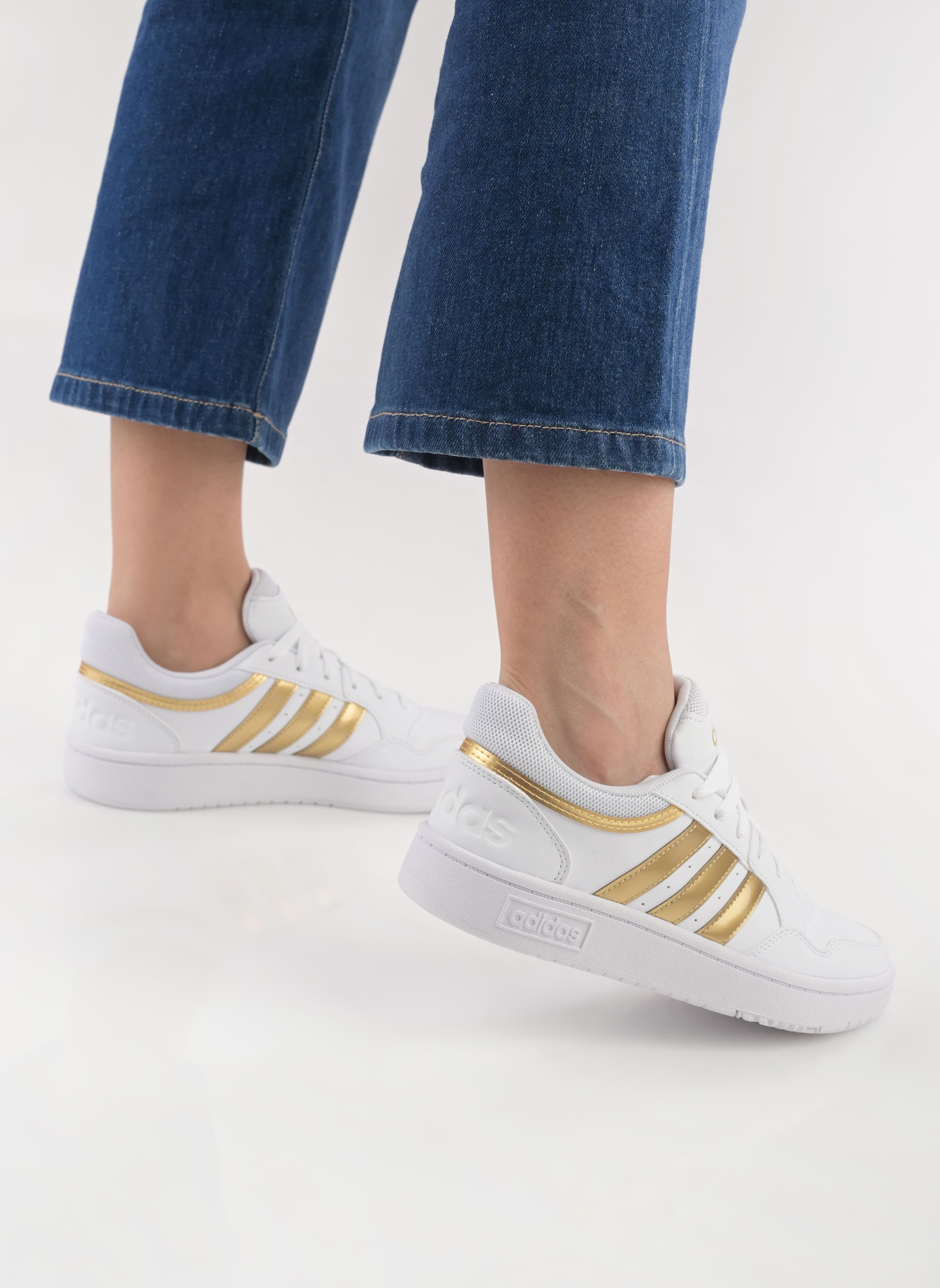 Niedrige Sneaker Hoops 3.0 W damen weiß adidas sportswear Niedrige Sneaker Hoops 3.0 W damen weiß FTWWHT/FTWWHT/MAGOLD
