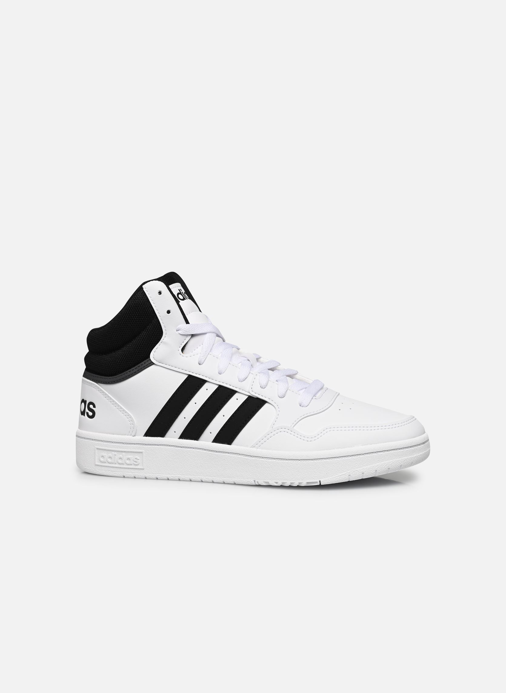 Baskets montantes Hoops 3.0 Mid M homme blanc adidas sportswear Baskets montantes Hoops 3.0 Mid M homme blanc CBLACK/CBLACK