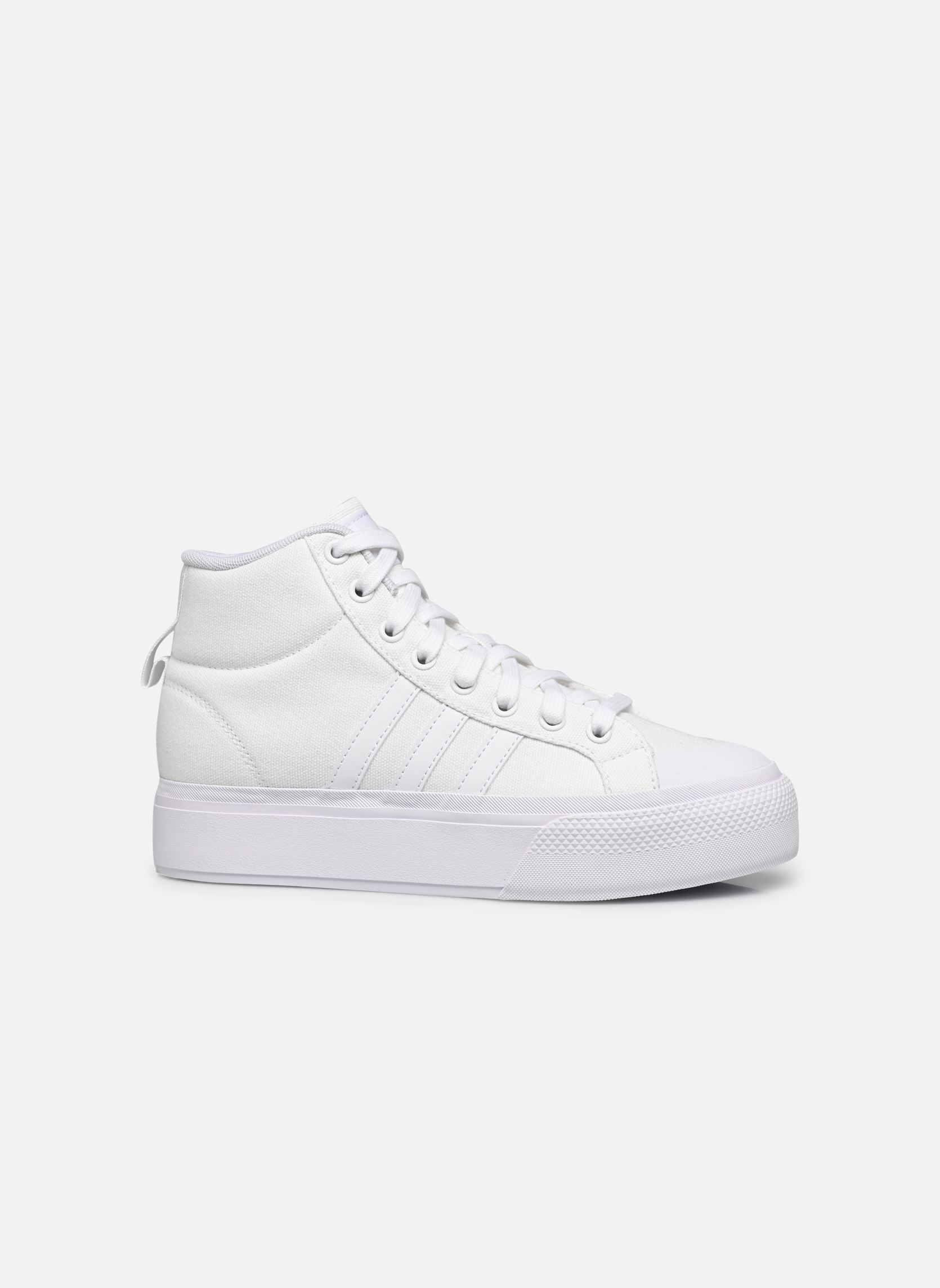 Leinen-Sneaker Bravada 2.0 Mid Platform damen weiß adidas sportswear Leinen-Sneaker Bravada 2.0 Mid Platform damen weiß FTWWHT/FTWWHT/CWHITE
