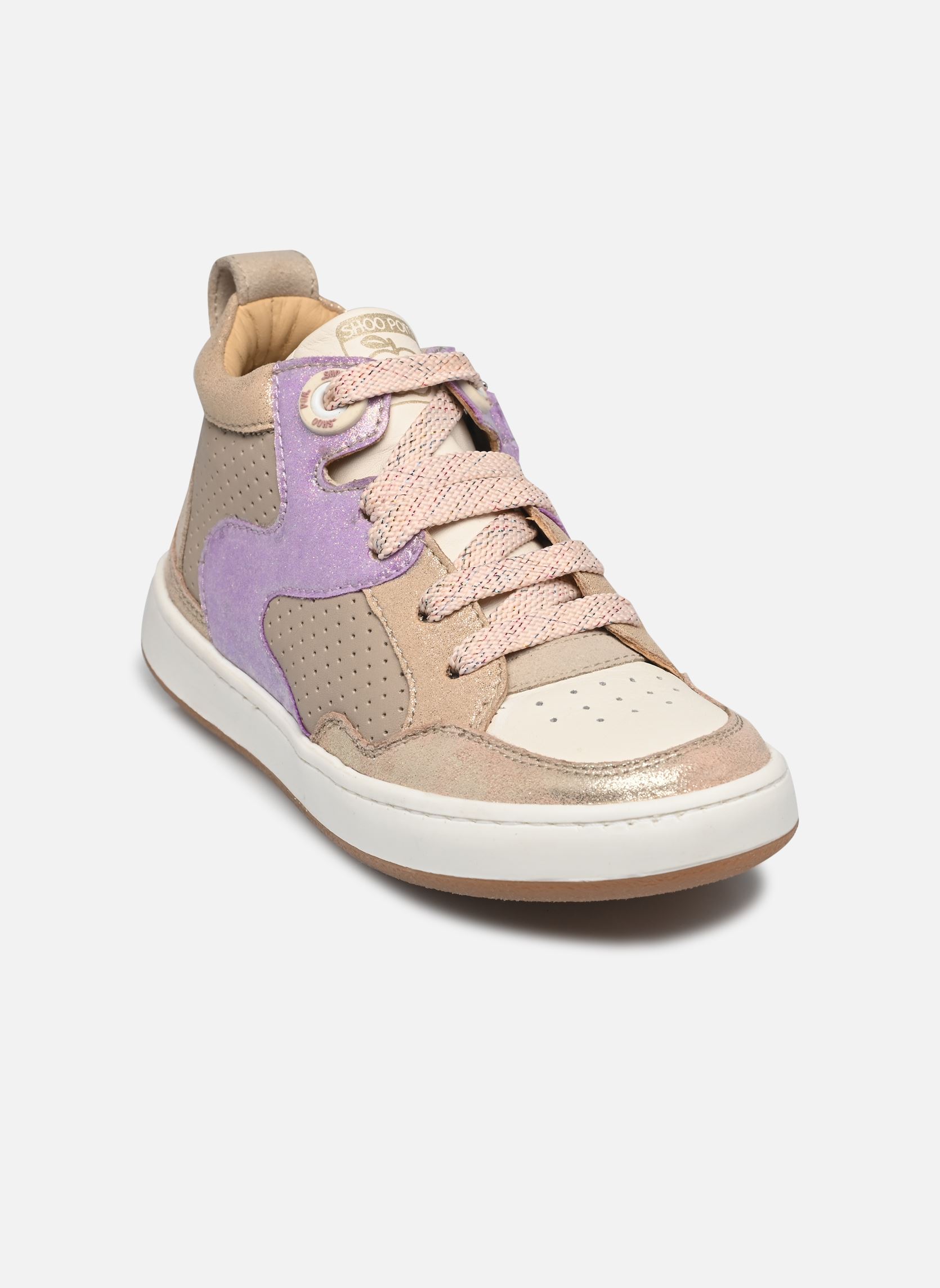 Baskets TEAMS JOG LACE fille beige Shoo Pom Baskets TEAMS JOG LACE fille beige MASTIC-PURPLE-PLATIN