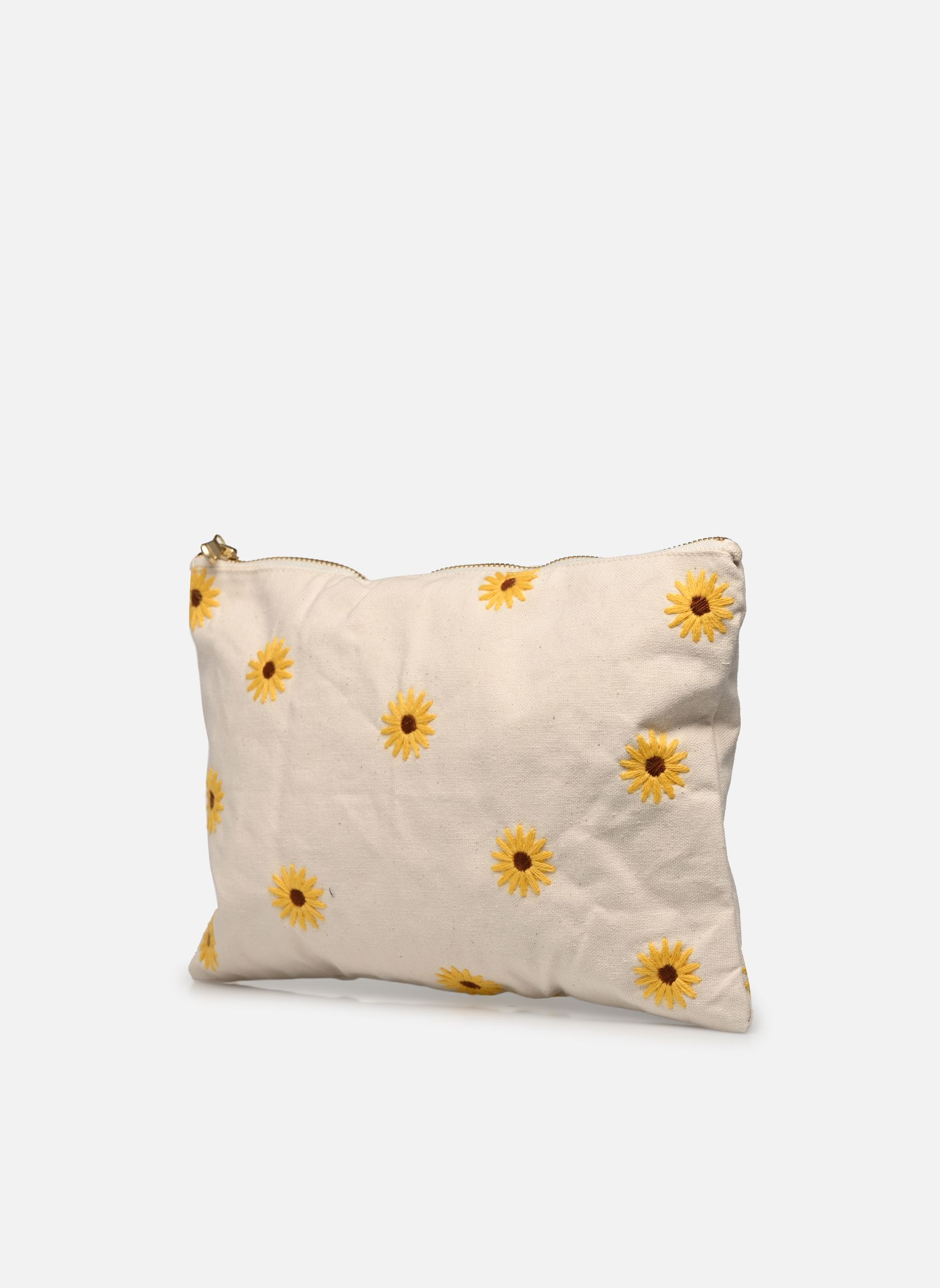Clutches Barbette - Raw Recycled Coton damen mehrfarbig RIVE DROITE PARIS Clutches Barbette - Raw Recycled Coton damen mehrfarbig Embroidery sunflowers