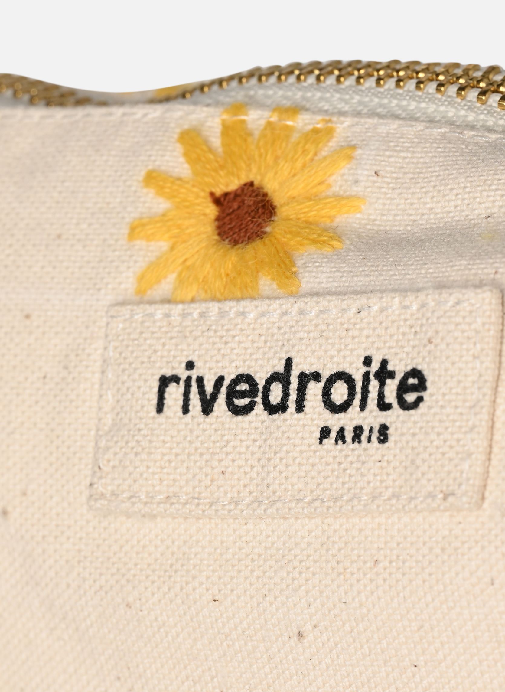 Clutches Barbette - Raw Recycled Coton damen mehrfarbig RIVE DROITE PARIS Clutches Barbette - Raw Recycled Coton damen mehrfarbig Embroidery sunflowers