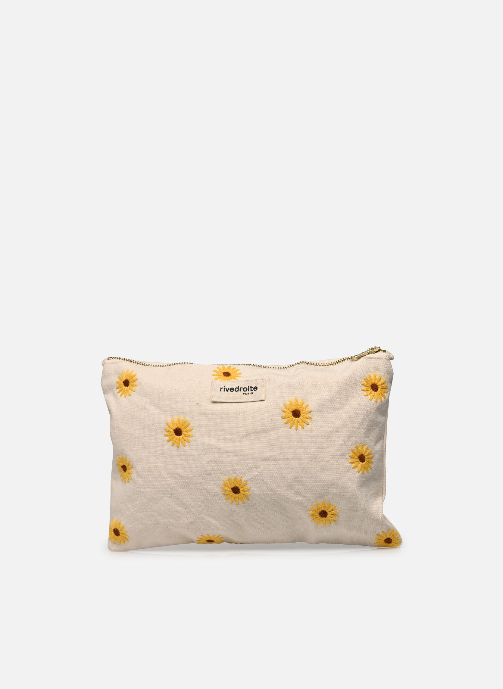 Clutches Barbette - Raw Recycled Coton damen mehrfarbig RIVE DROITE PARIS Clutches Barbette - Raw Recycled Coton damen mehrfarbig Embroidery sunflowers