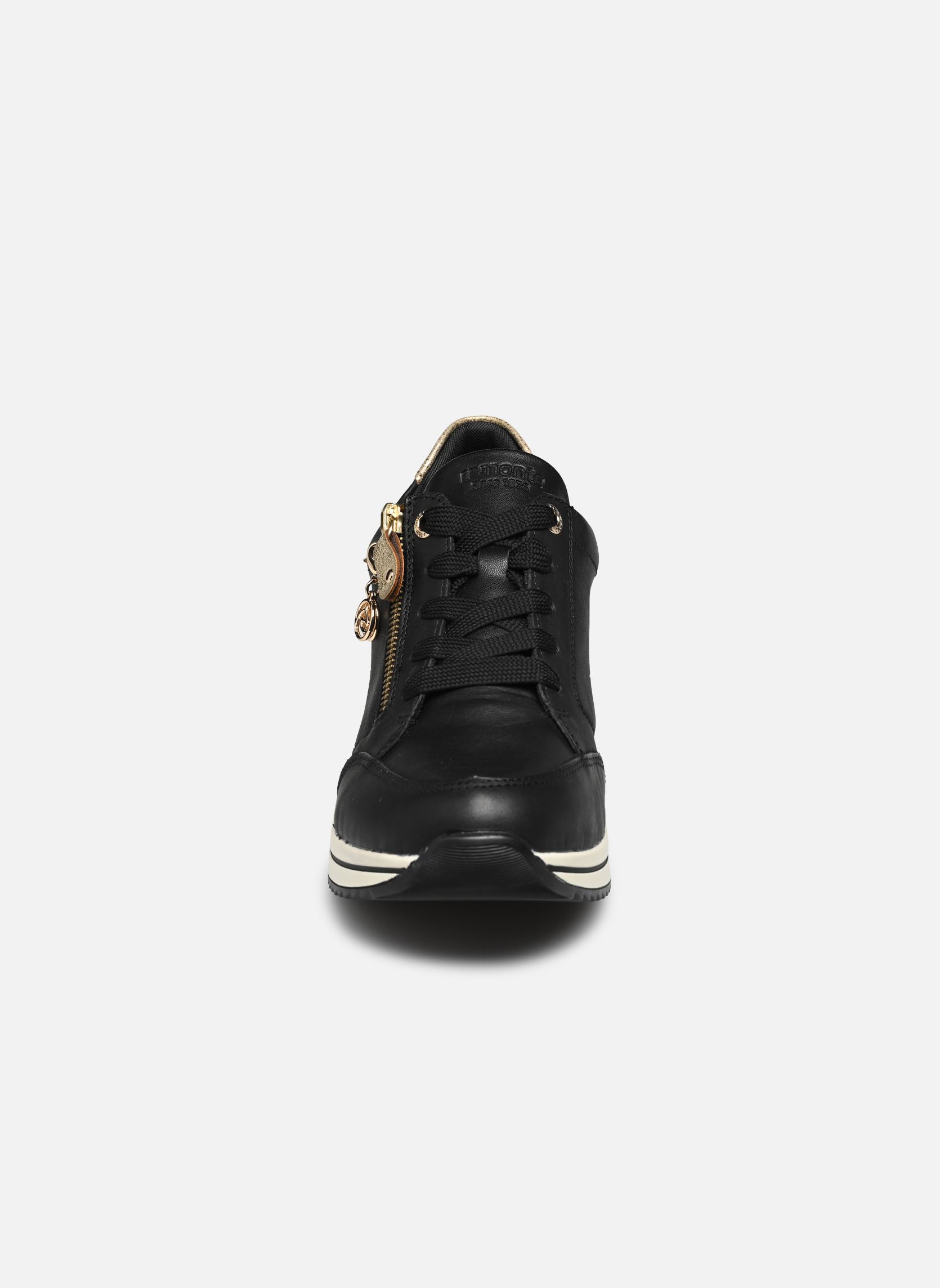 Sleehak sneakers D0T03 dames zwart Remonte Sleehak sneakers D0T03 dames zwart SCHWARZ/GINGER-GOLD/SCHWARZ