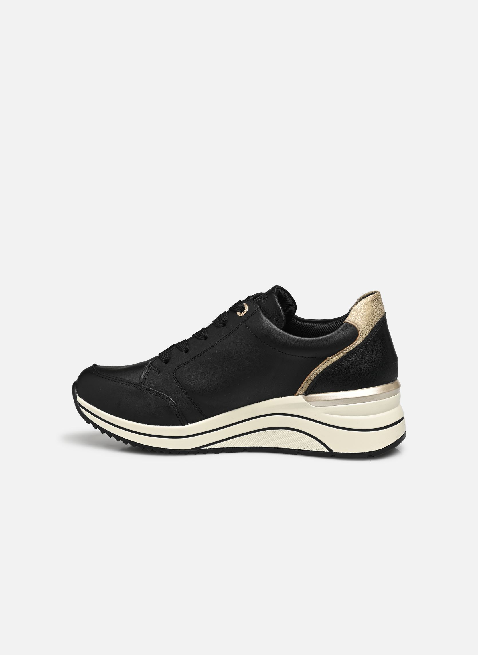 Sleehak sneakers D0T03 dames zwart Remonte Sleehak sneakers D0T03 dames zwart SCHWARZ/GINGER-GOLD/SCHWARZ