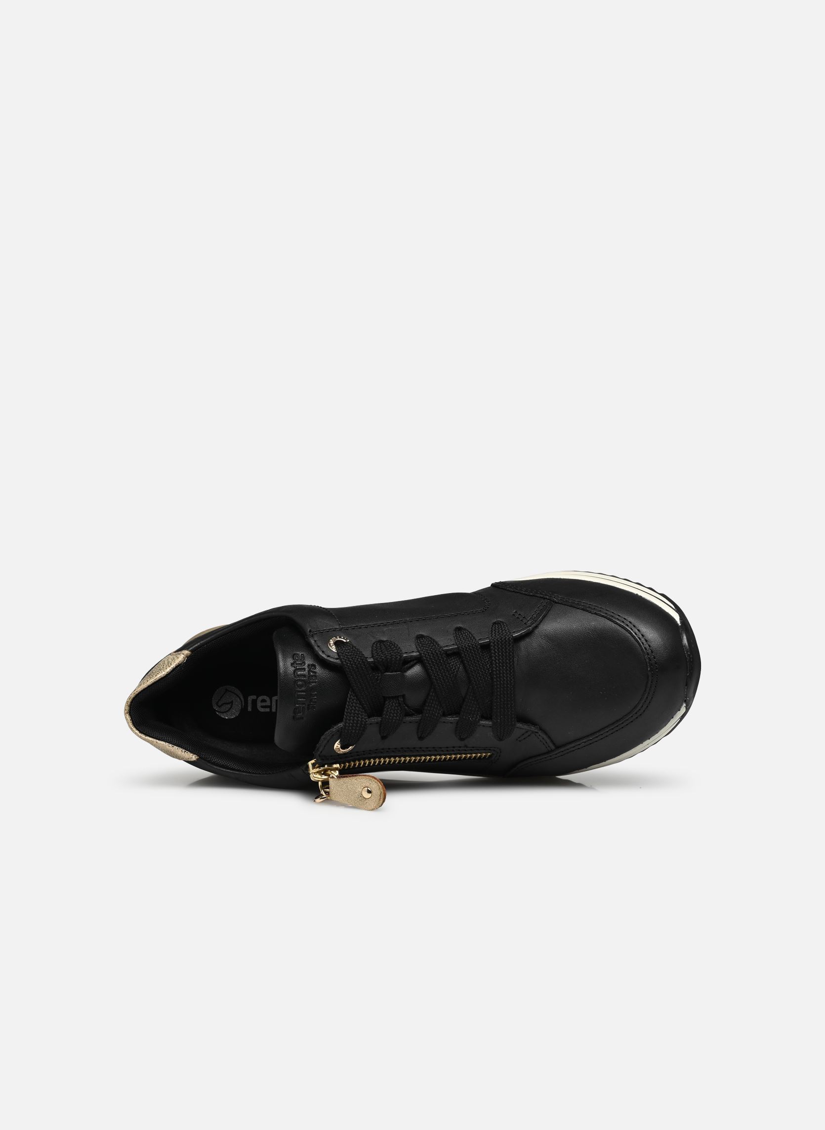Sleehak sneakers D0T03 dames zwart Remonte Sleehak sneakers D0T03 dames zwart SCHWARZ/GINGER-GOLD/SCHWARZ