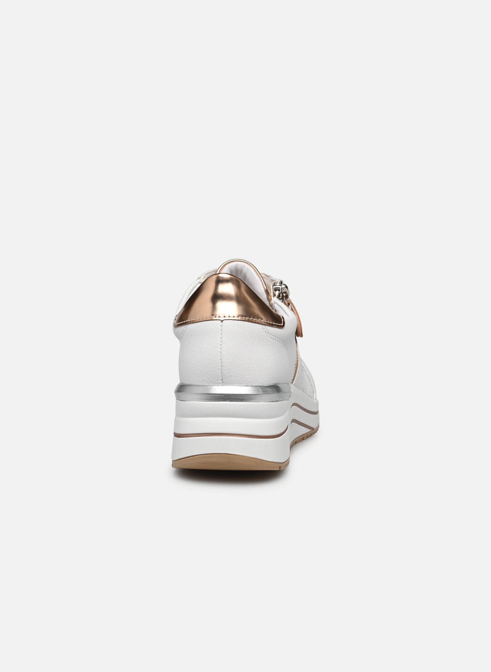 Baskets compensées D0T03 femme blanc Remonte Baskets compensées D0T03 femme blanc WEISS/WEISS/KUPFER