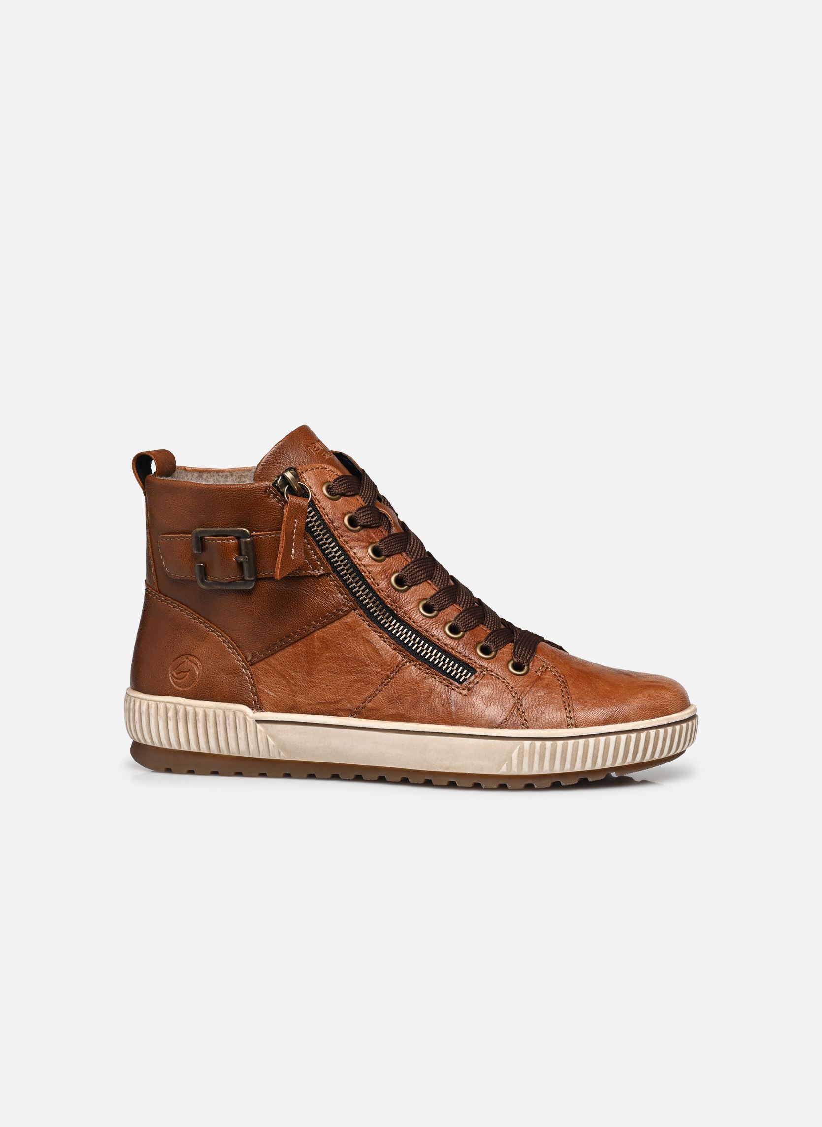 Hoge sneakers D0777 dames bruin Remonte Hoge sneakers D0777 dames bruin CUOIO/CUOIO
