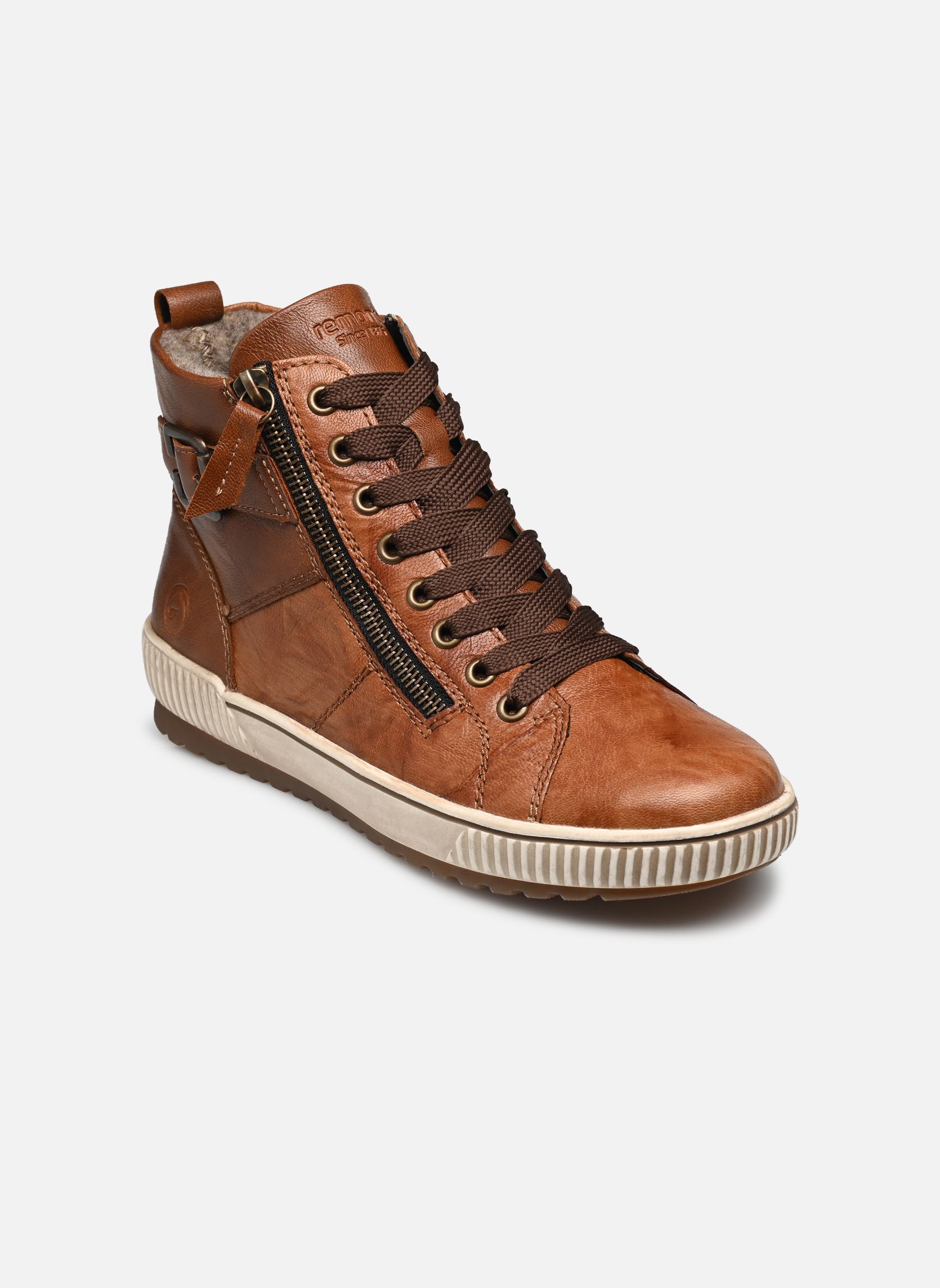 Hoge sneakers D0777 dames bruin Remonte Hoge sneakers D0777 dames bruin CUOIO/CUOIO
