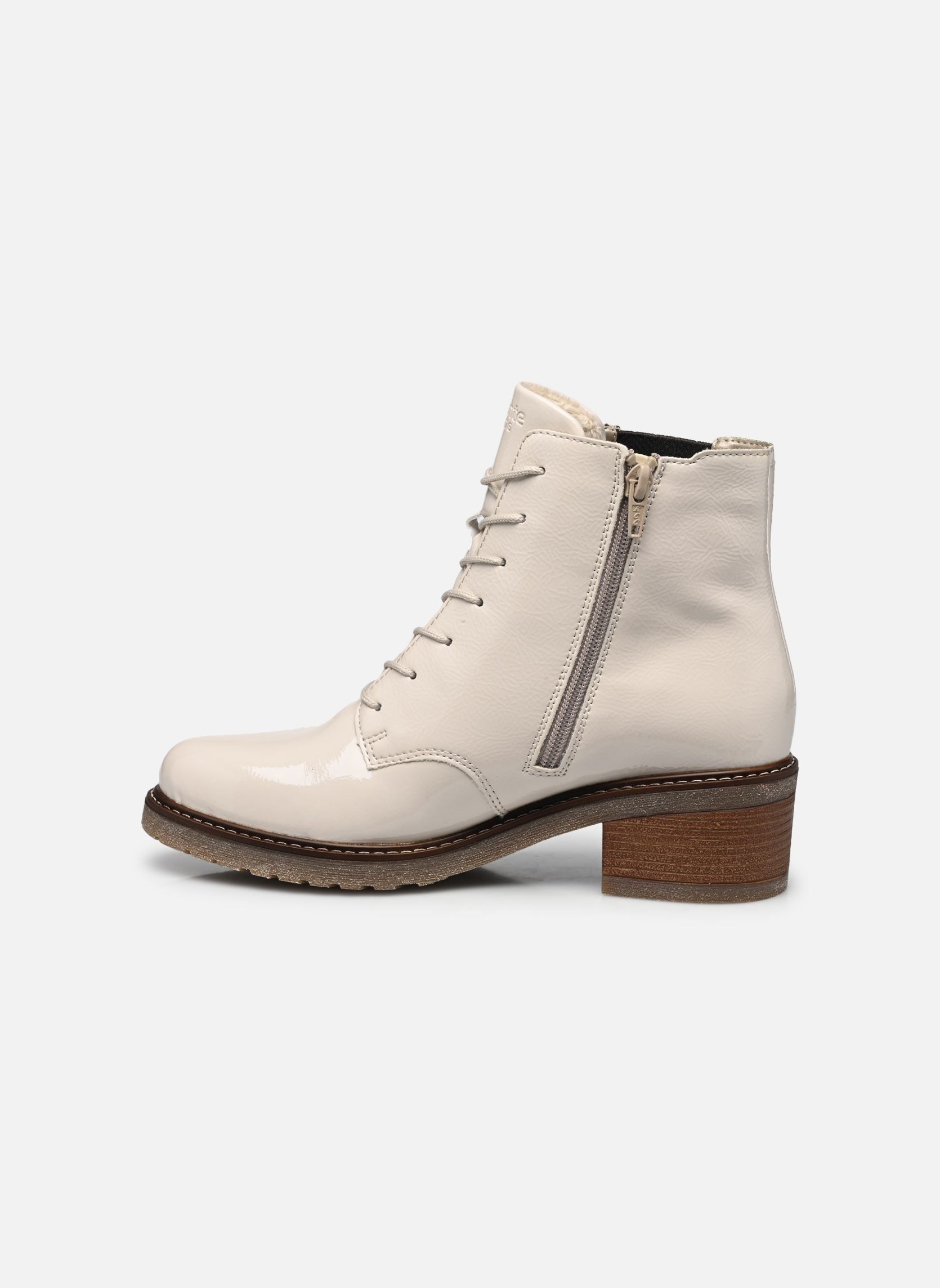 Veterlaarsjes D1A72 dames wit Remonte Veterlaarsjes D1A72 dames wit OFFWHITE/BRAUN-SCHWARZ