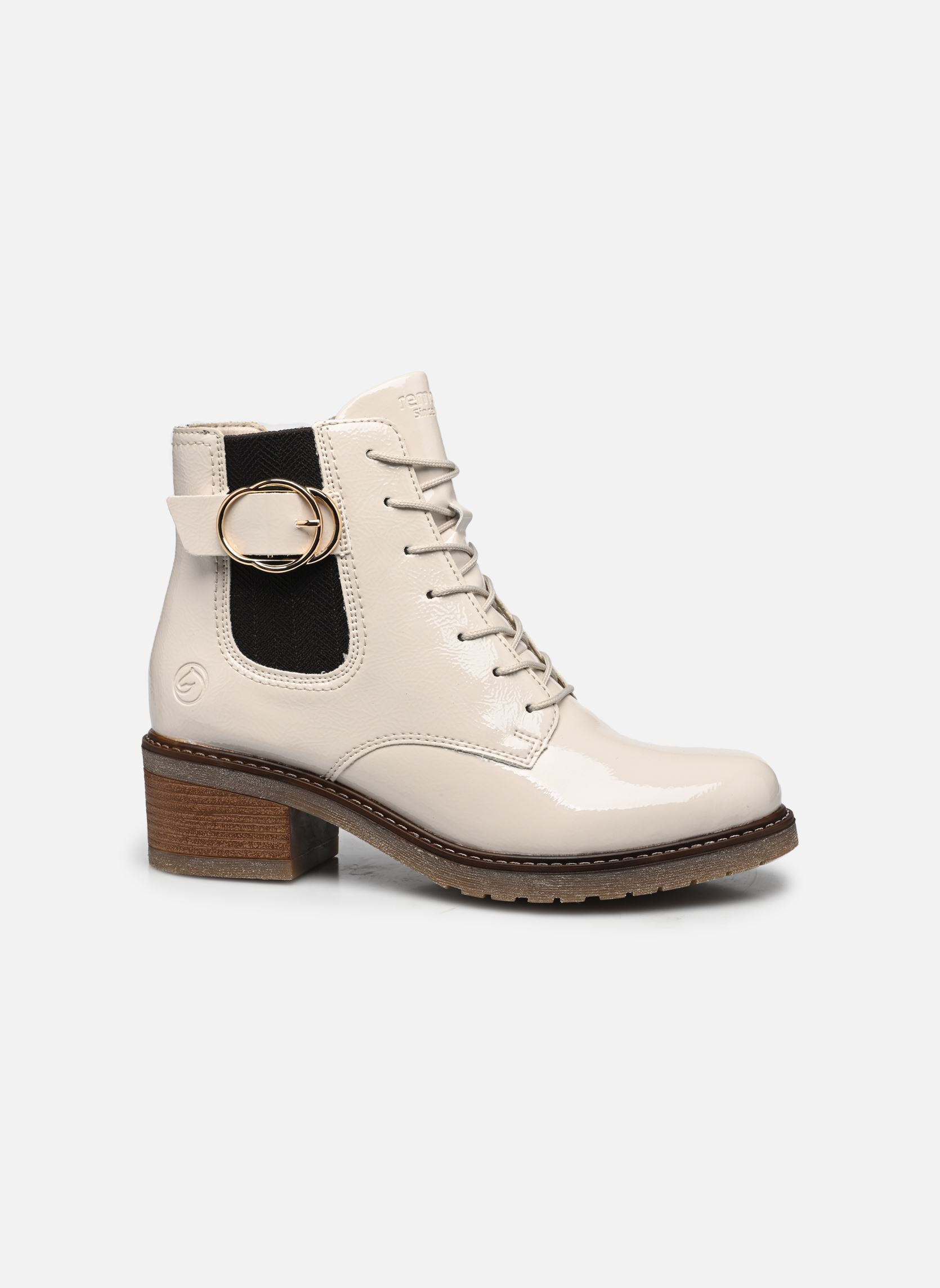 Veterlaarsjes D1A72 dames wit Remonte Veterlaarsjes D1A72 dames wit OFFWHITE/BRAUN-SCHWARZ