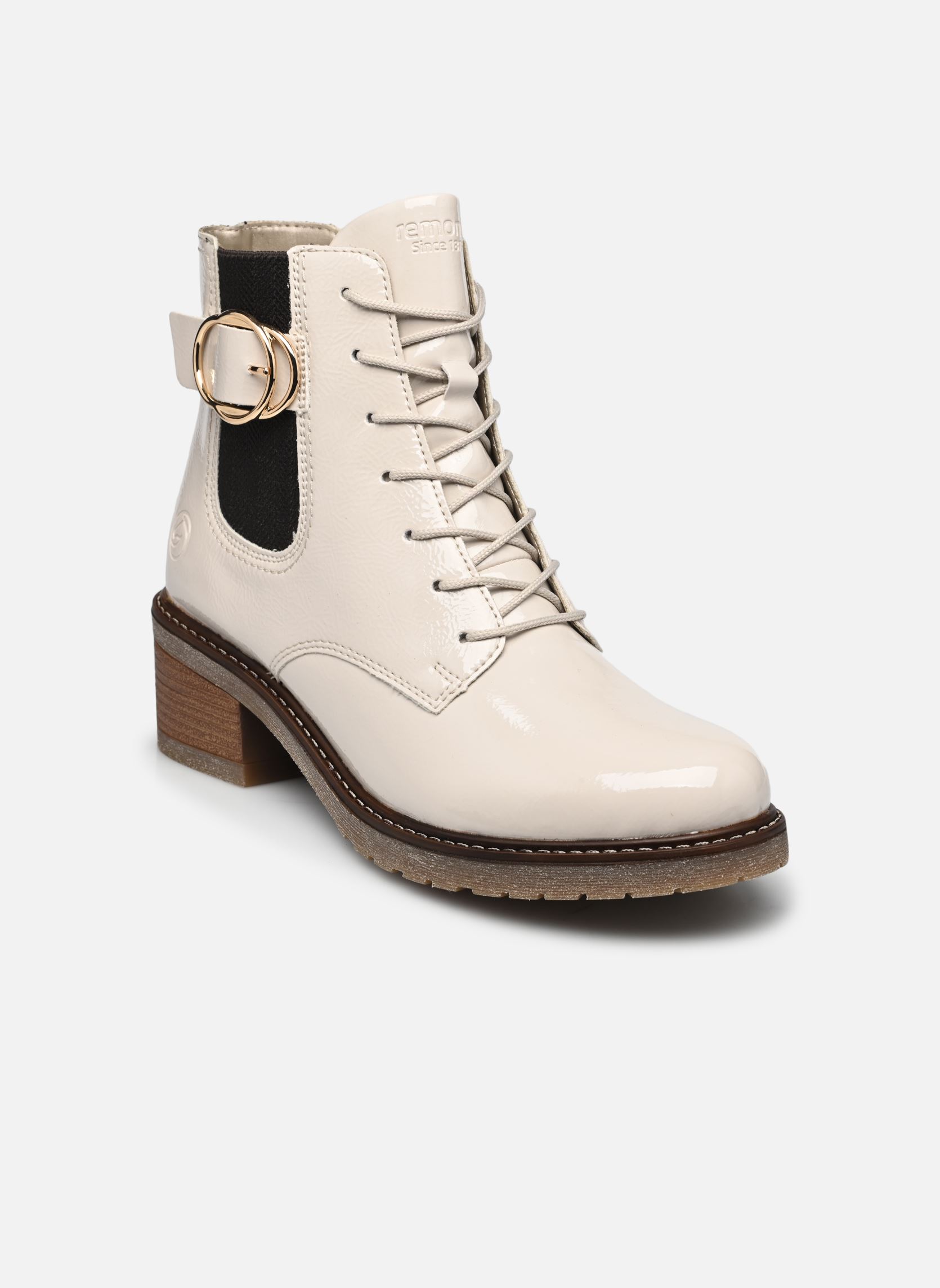 Veterlaarsjes D1A72 dames wit Remonte Veterlaarsjes D1A72 dames wit OFFWHITE/BRAUN-SCHWARZ