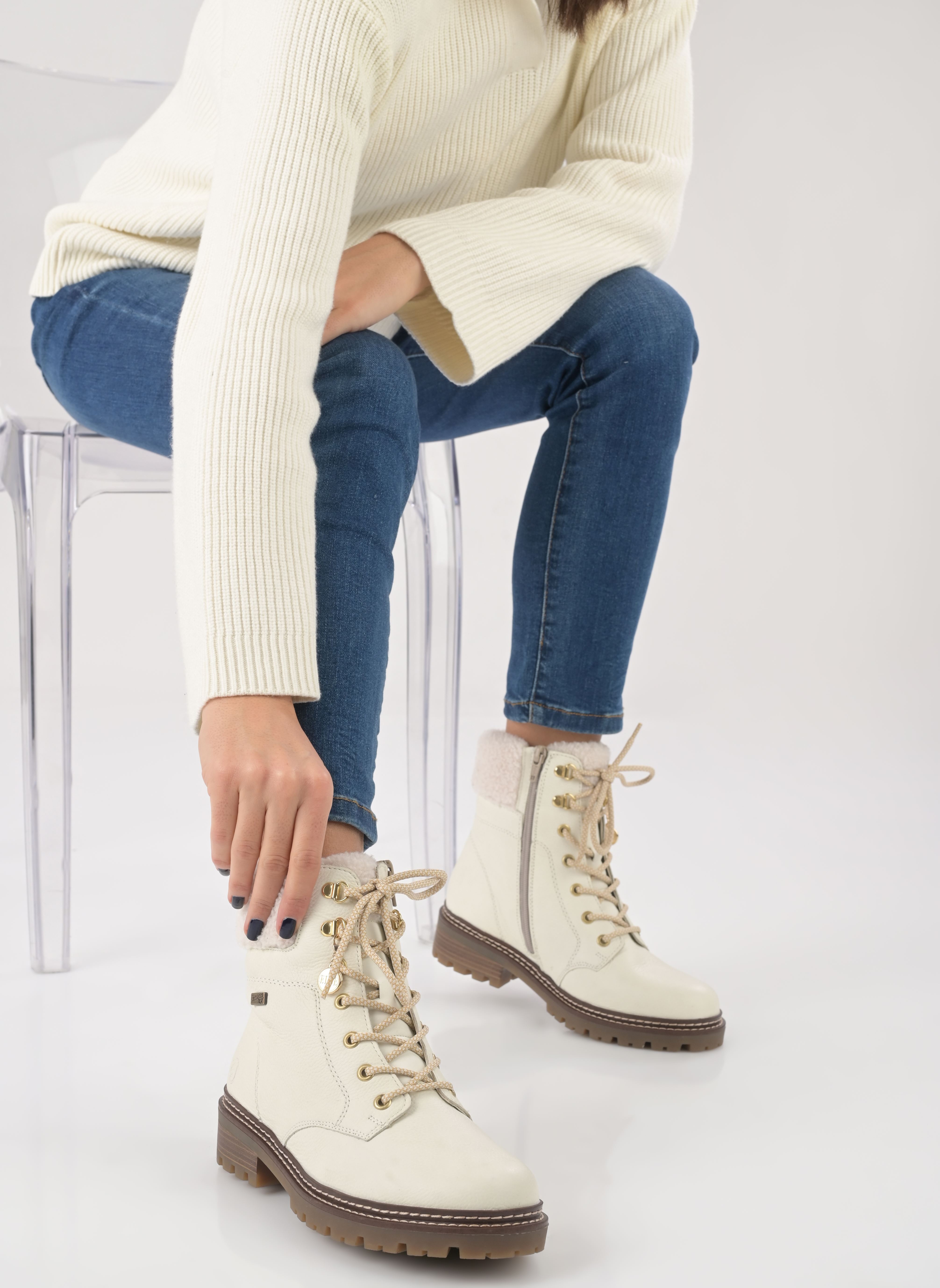 Veterlaarsjes D0B74 dames wit Remonte Veterlaarsjes D0B74 dames wit dirtywhite/offwhite/dirtywhite