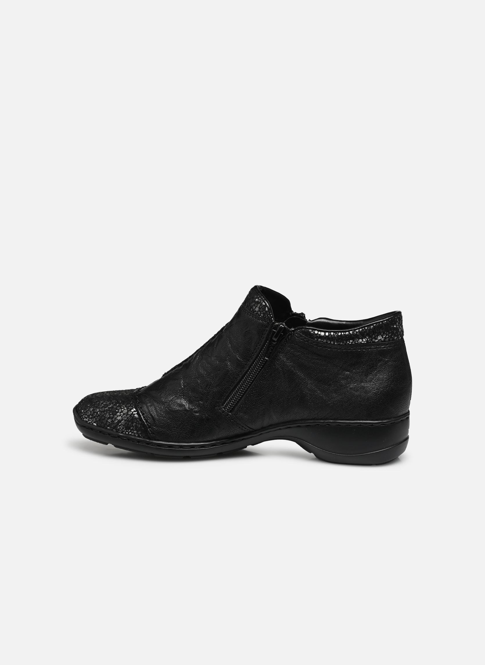 Lage enkellaarsjes 58388 dames zwart Rieker Lage enkellaarsjes 58388 dames zwart SCHWARZ/SCHWARZ