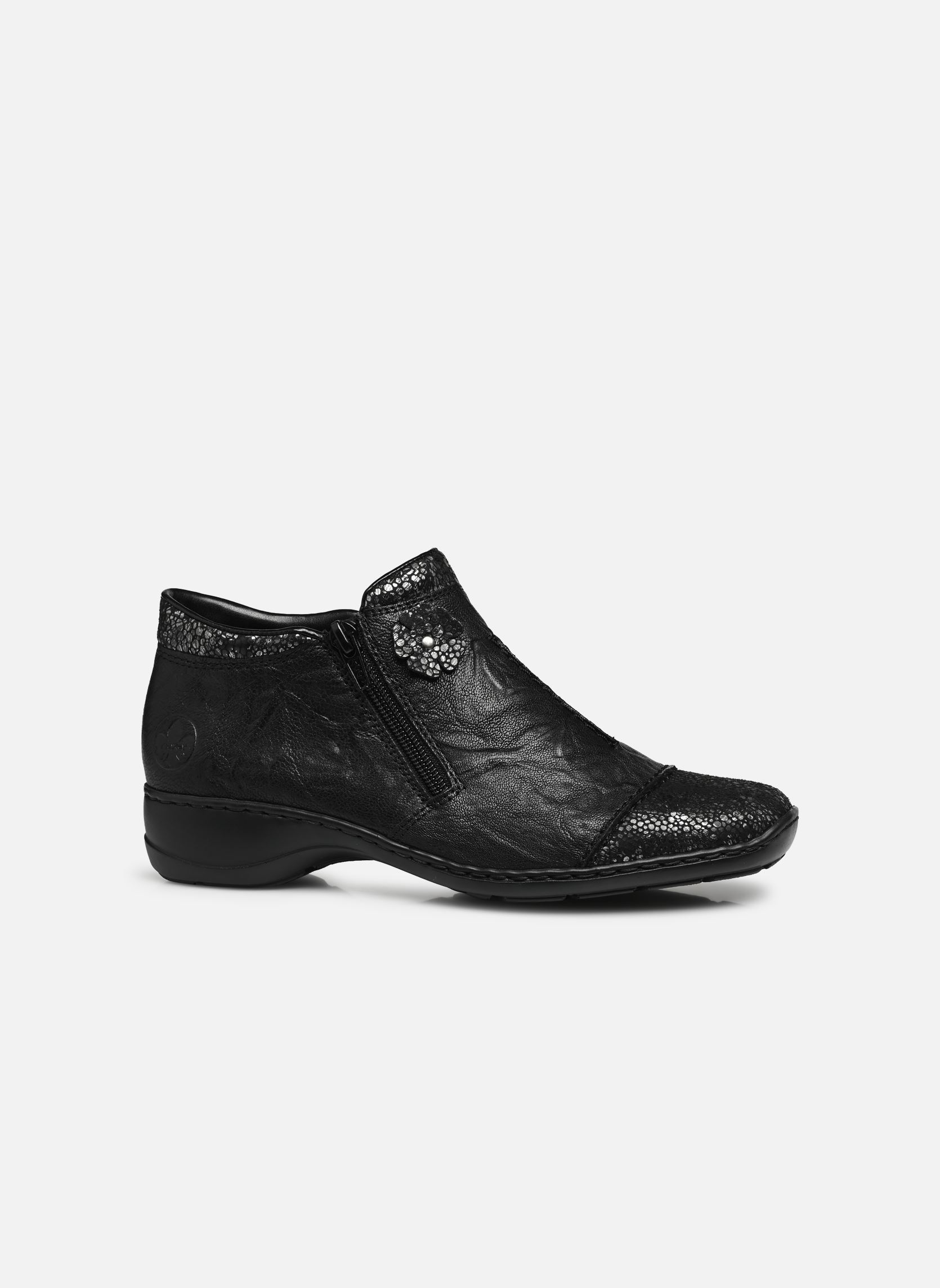 Lage enkellaarsjes 58388 dames zwart Rieker Lage enkellaarsjes 58388 dames zwart SCHWARZ/SCHWARZ
