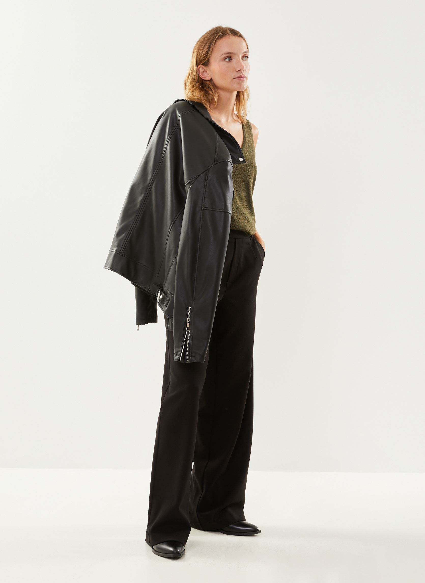 Pantalones anchos Vivarone Hw Wide Pant - Noos mujer negro Vila Pantalones anchos Vivarone Hw Wide Pant - Noos mujer negro Black