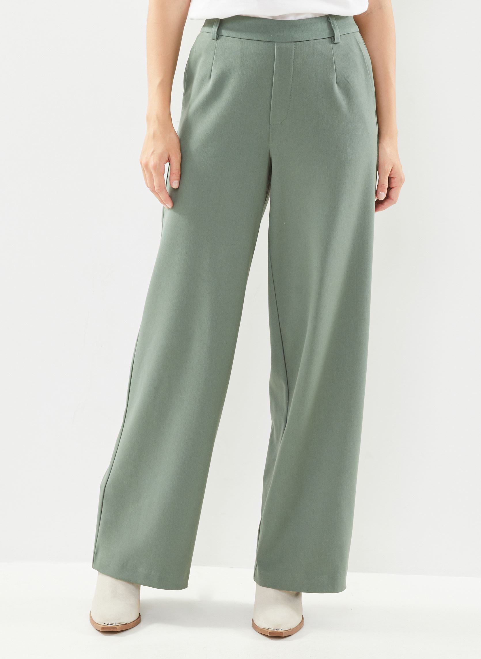 Pantalons larges Vivarone Hw Wide Pant - Noos femme vert Vila Pantalons larges Vivarone Hw Wide Pant - Noos femme vert DUCK GREEN