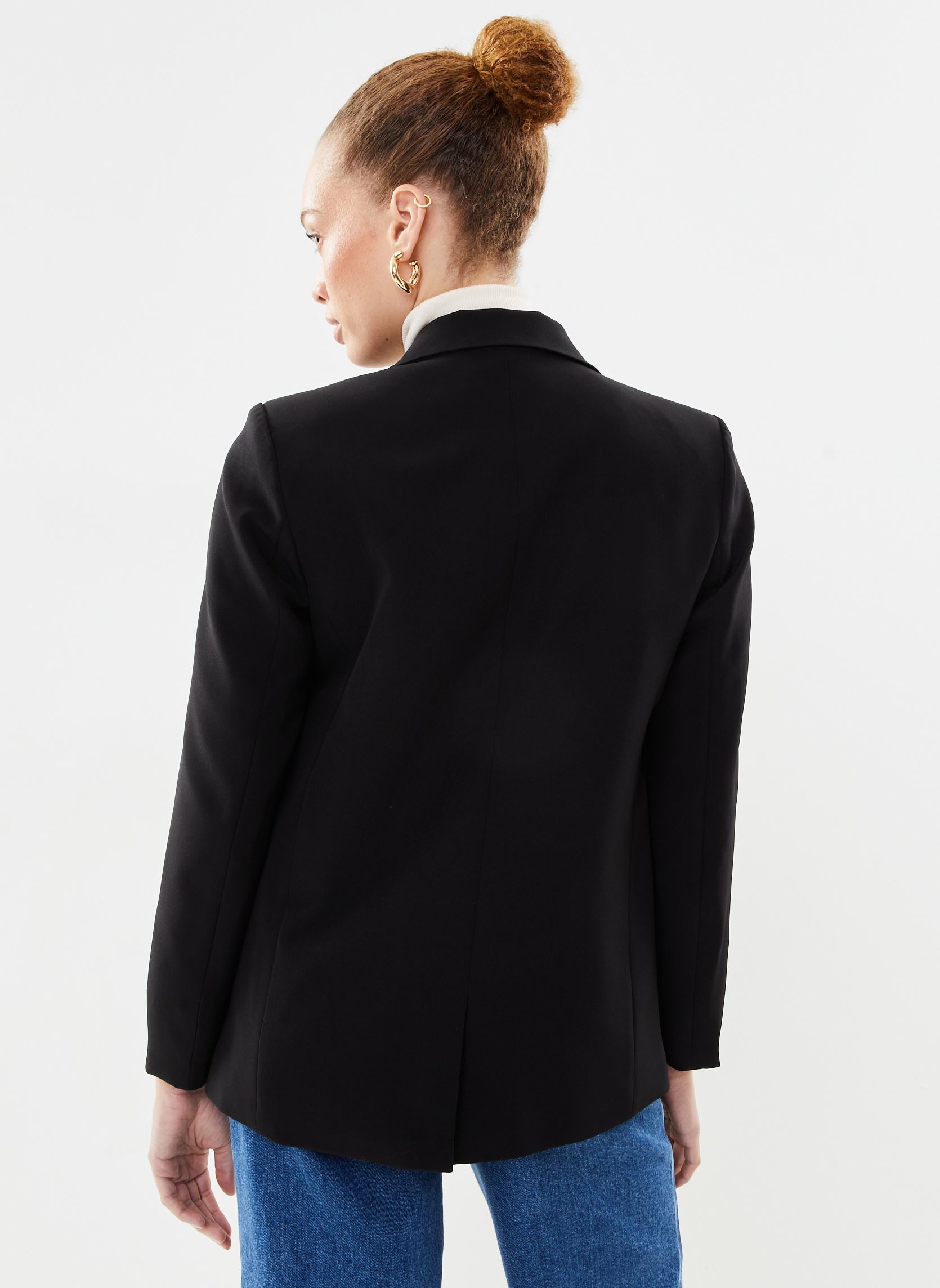 Vestes de blazer PCBOSSY BLAZER W. LINING DETAIL femme noir Pieces Vestes de blazer PCBOSSY BLAZER W. LINING DETAIL femme noir Black