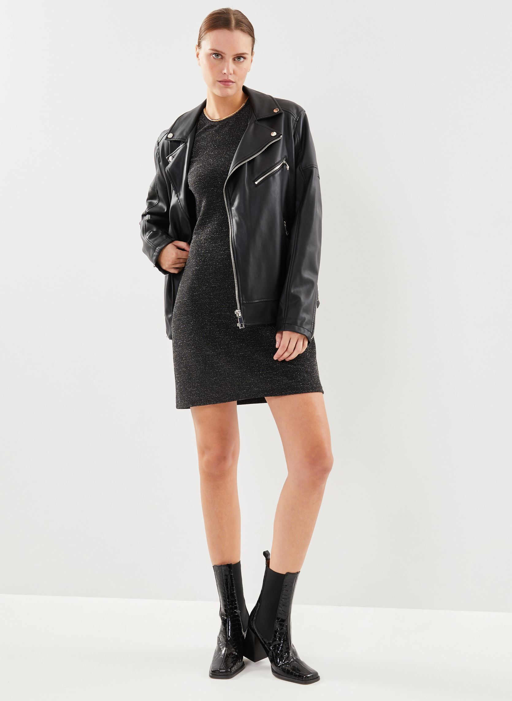 Robes PCLINA SS DRESS femme noir Pieces Robes PCLINA SS DRESS femme noir Black