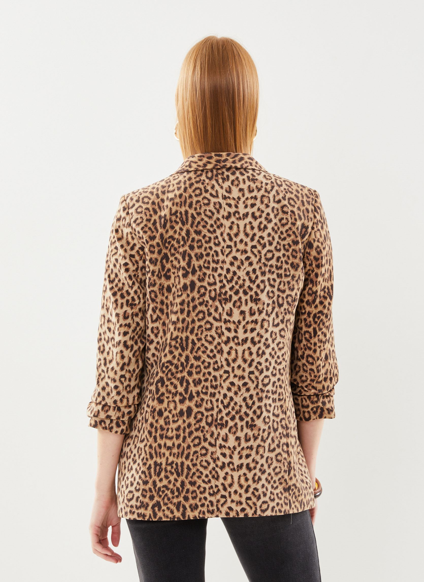 Blazer PCBOSS 3/4 PRINTED BLAZER NOOS dames beige Pieces Blazer PCBOSS 3/4 PRINTED BLAZER NOOS dames beige Natural