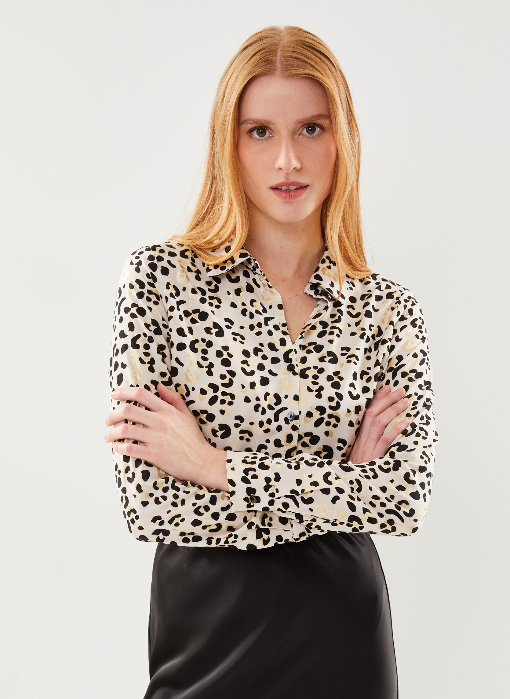 PIECES Pcfranan-Maglietta Noos BC Camicia a Maniche Lunghe, Magnet, S Donna