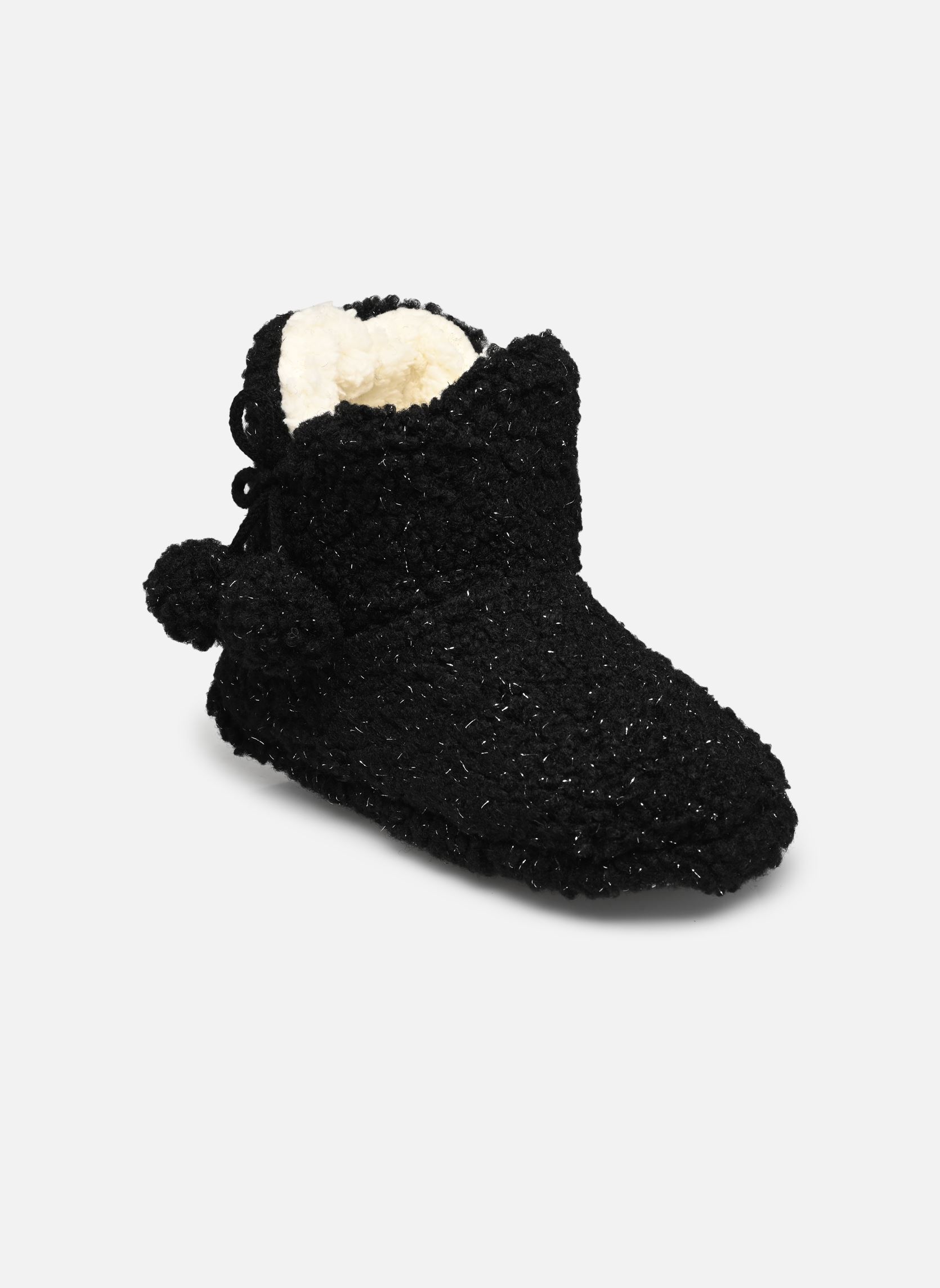 Knöchelhohe Hausschuhe Chaussons mouton paillettes damen schwarz Sarenza Wear Knöchelhohe Hausschuhe Chaussons mouton paillettes damen schwarz NOIR