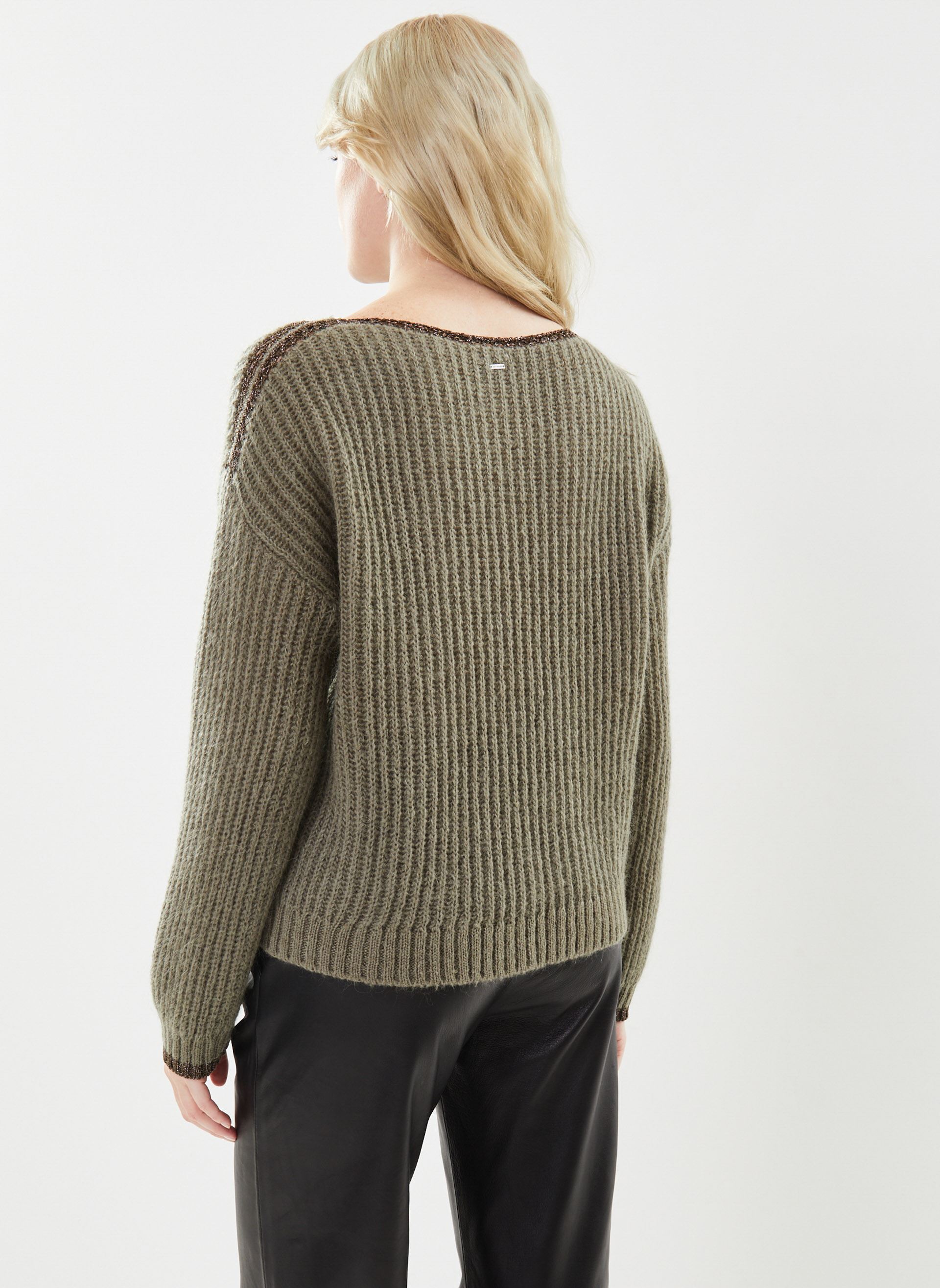 Pulls BX18105 femme vert IKKS Women Pulls BX18105 femme vert ARMY