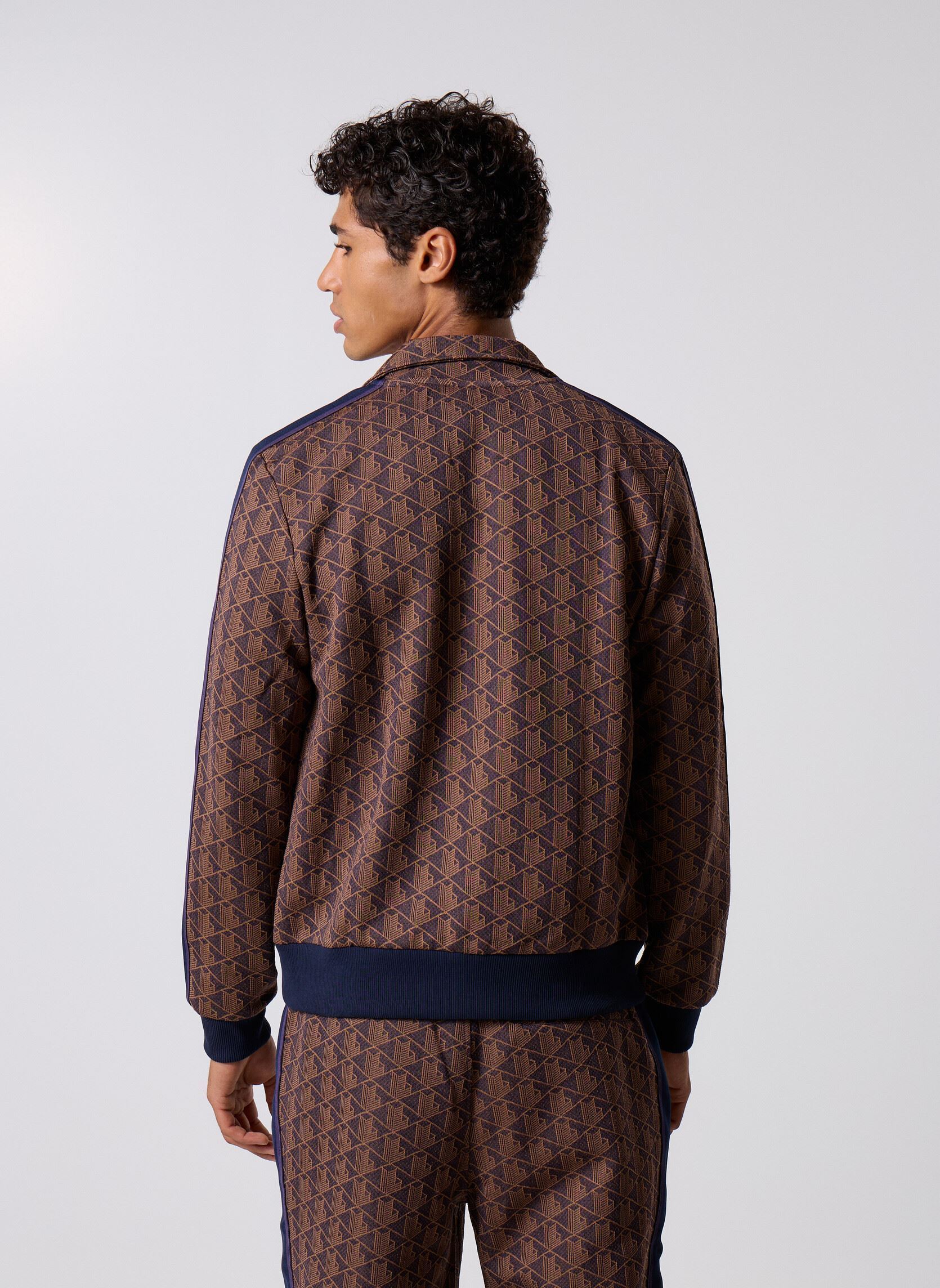 Trainingsjacken Sweatshirt Zippé homme herren braun Lacoste Trainingsjacken Sweatshirt Zippé homme herren braun VELOURS/DATTE