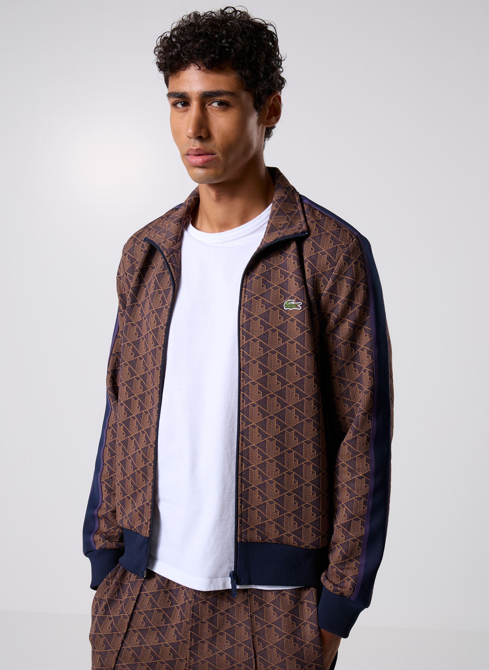 Sweat track droit à motif signature - vue 3