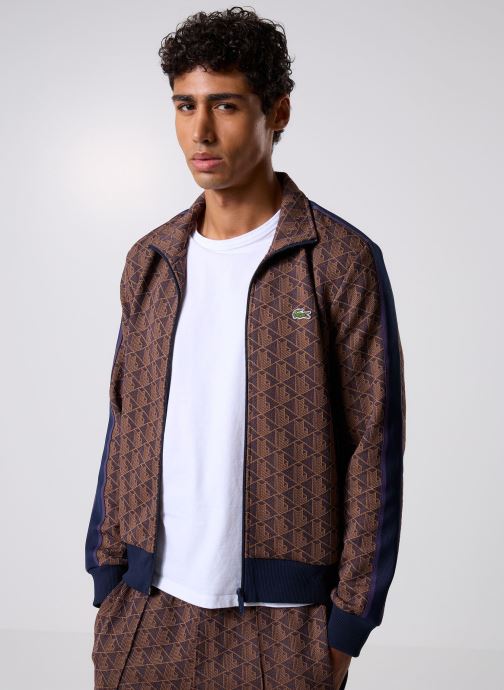 Lacoste Vestes de survêtement Sweatshirt Zippé homme homme marron