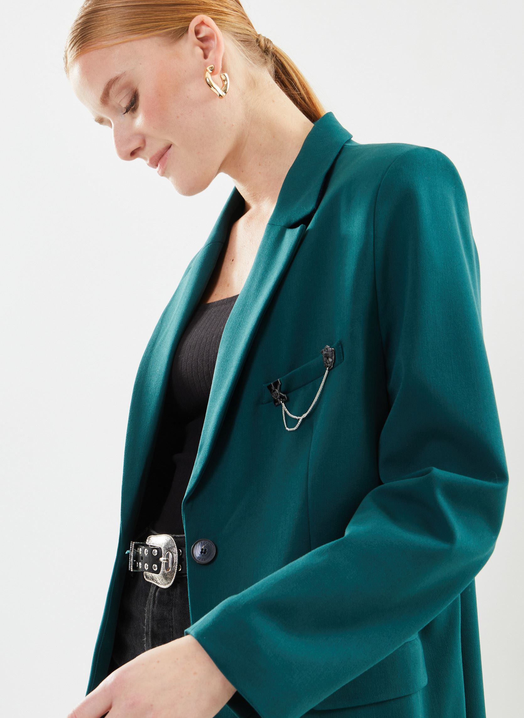 IKKS Women Vestes de blazer Veste blazer BX40355 femme vert