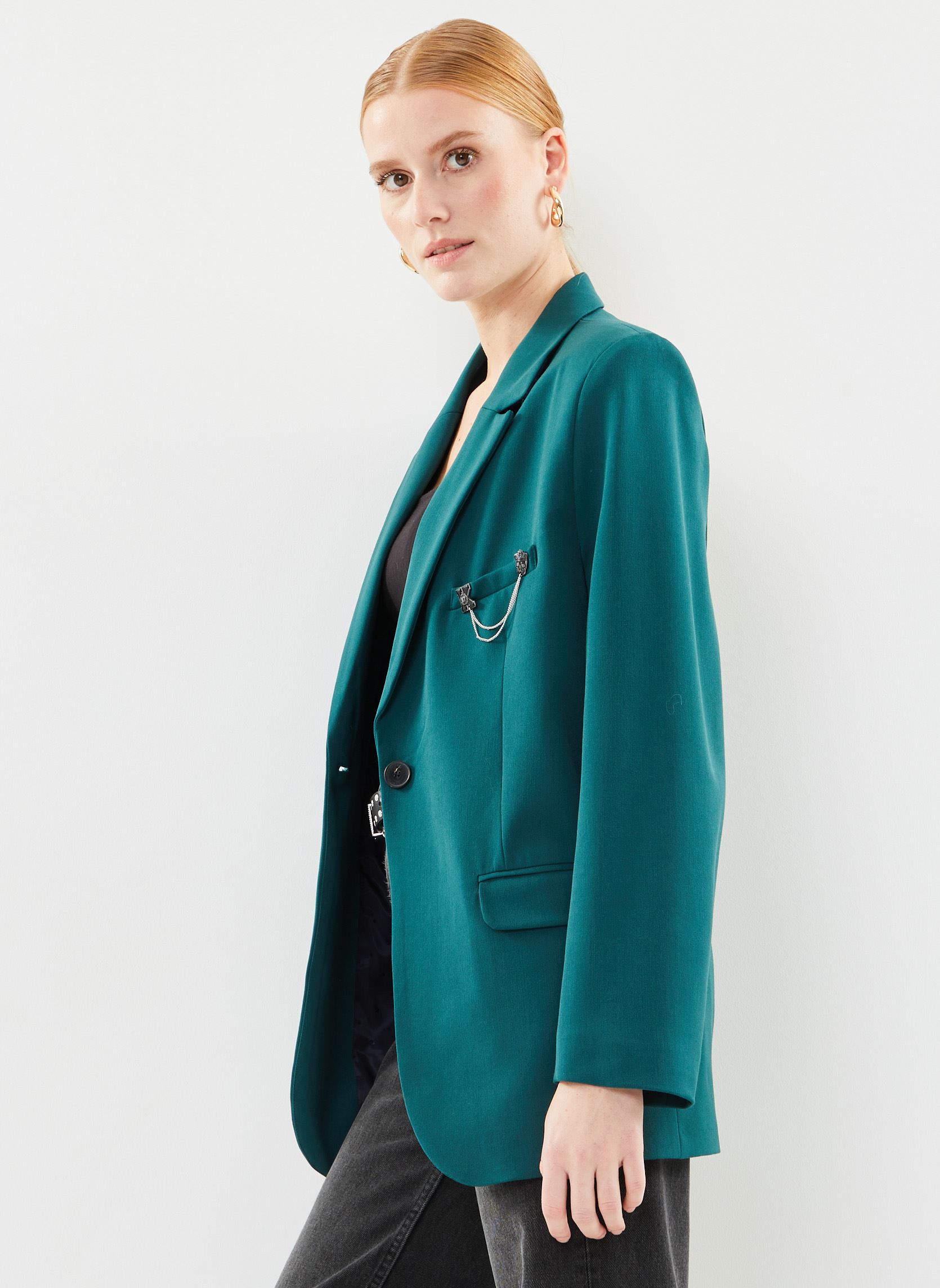IKKS Women Vestes de blazer Veste blazer BX40355 femme vert