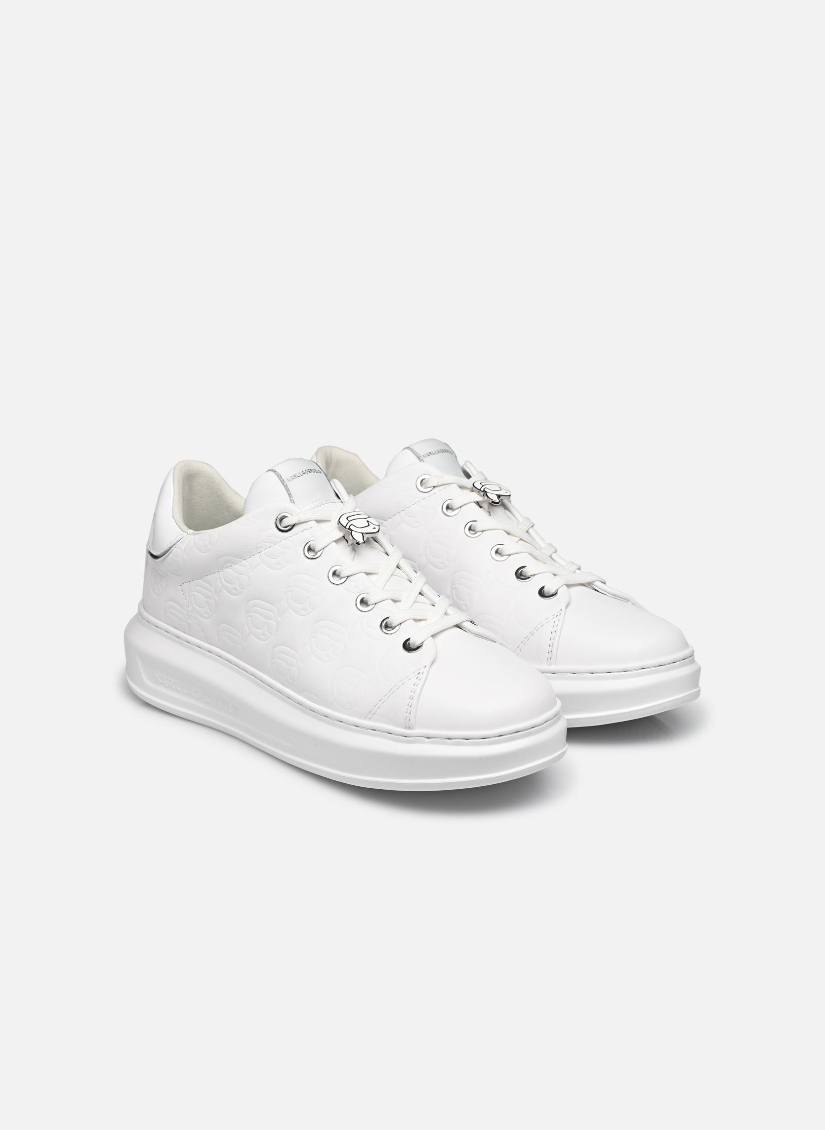 Niedrige Sneaker Kapri KC Emboss Lo Lace damen weiß Karl Lagerfeld Niedrige Sneaker Kapri KC Emboss Lo Lace damen weiß WHITE LTHR / MONO