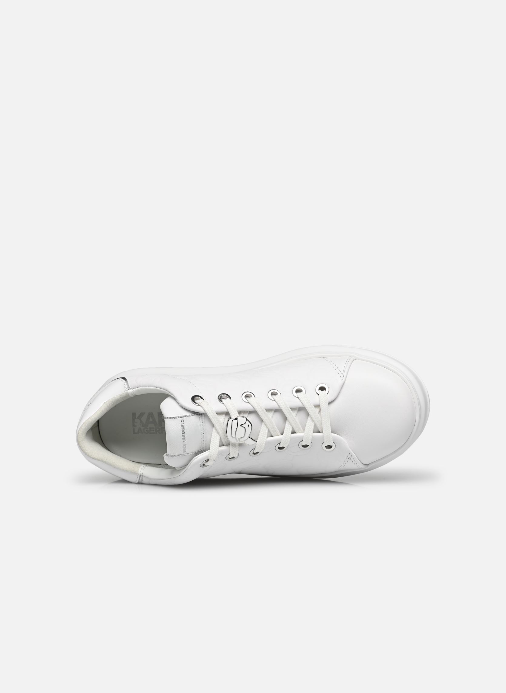 Niedrige Sneaker Kapri KC Emboss Lo Lace damen weiß Karl Lagerfeld Niedrige Sneaker Kapri KC Emboss Lo Lace damen weiß WHITE LTHR / MONO