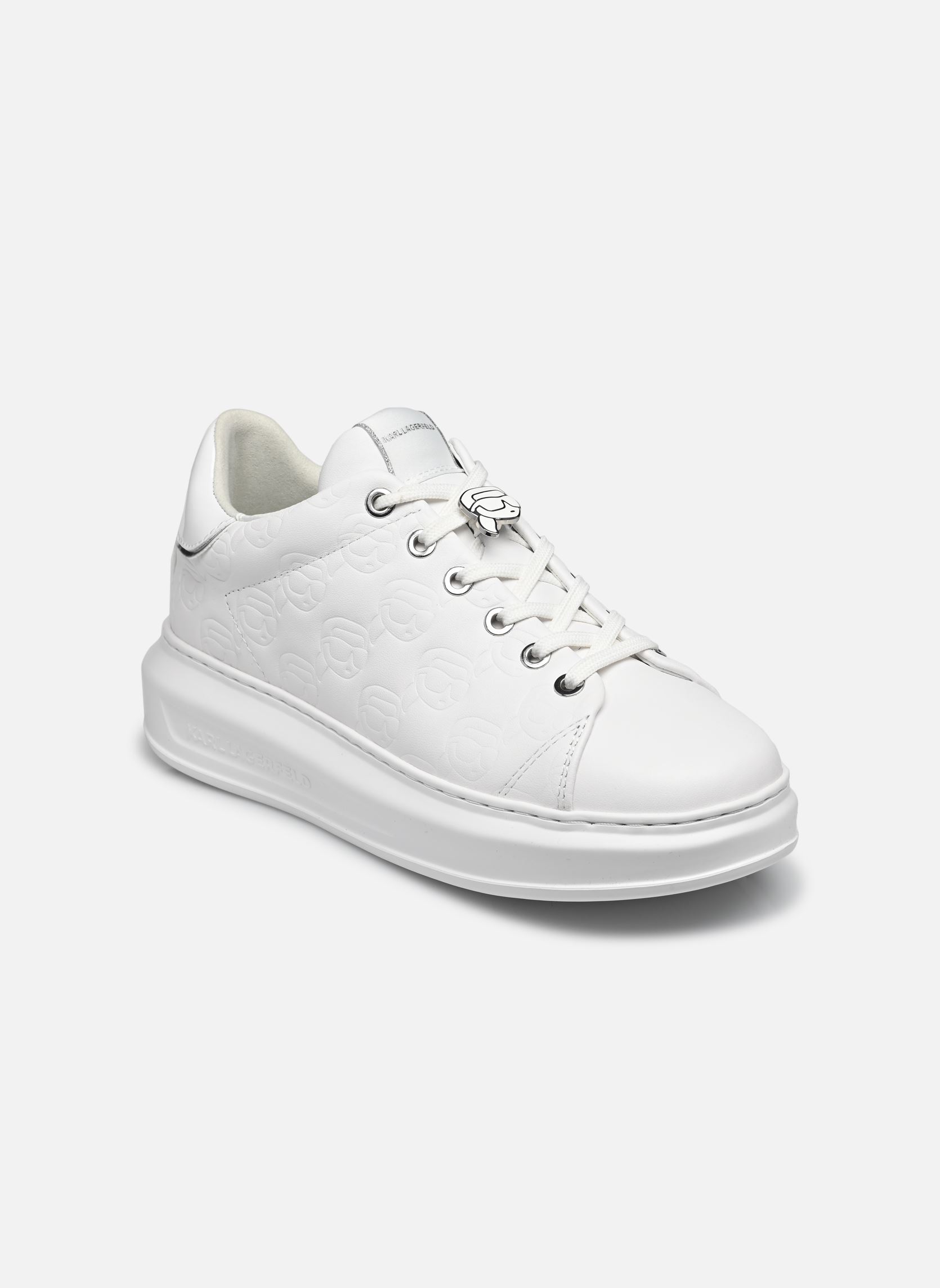 Niedrige Sneaker Kapri KC Emboss Lo Lace damen weiß Karl Lagerfeld Niedrige Sneaker Kapri KC Emboss Lo Lace damen weiß WHITE LTHR / MONO