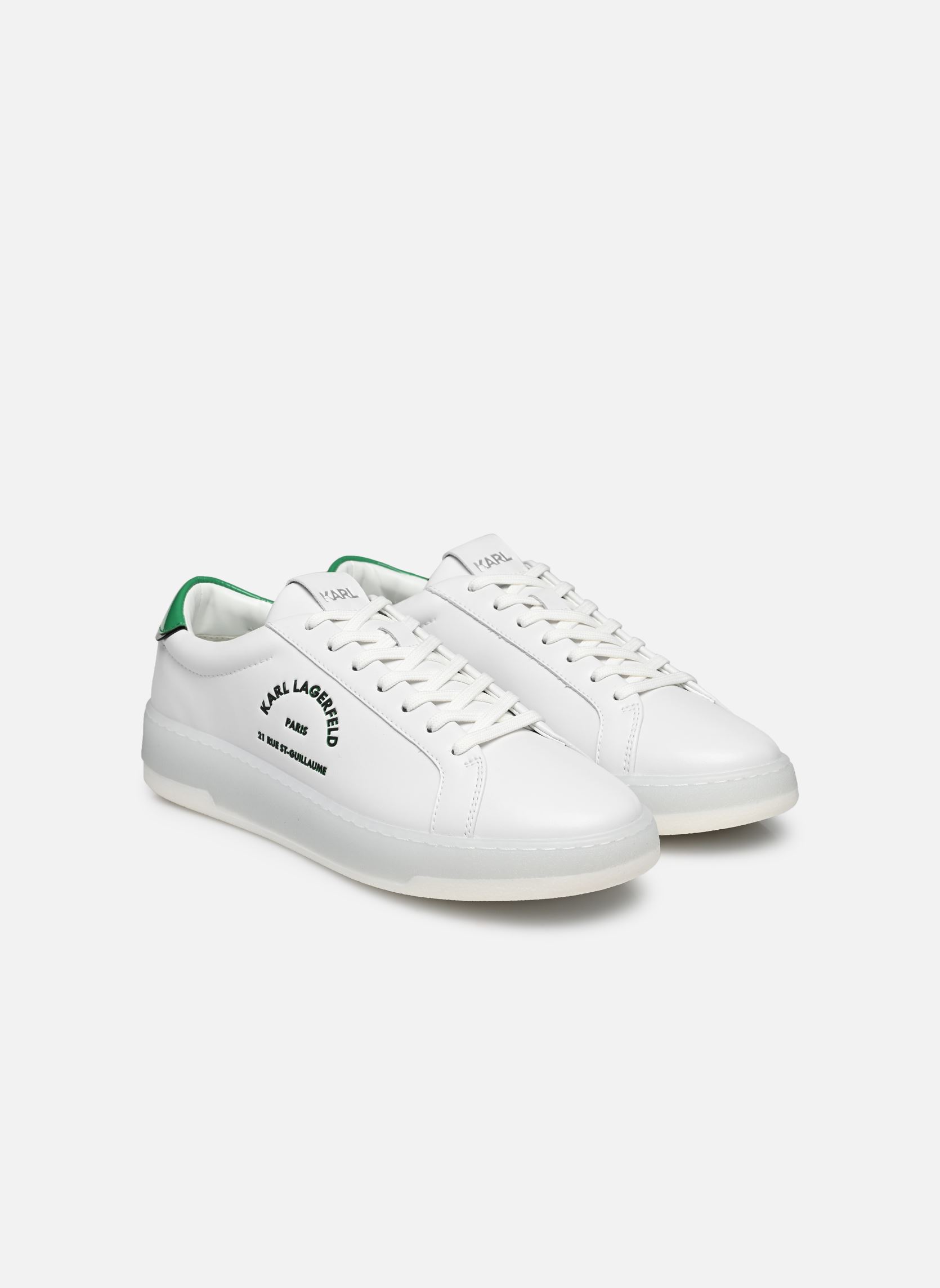 Niedrige Sneaker Kourt III Maison Karl KC Lo herren weiß Karl Lagerfeld Niedrige Sneaker Kourt III Maison Karl KC Lo herren weiß White Lthr w/Green
