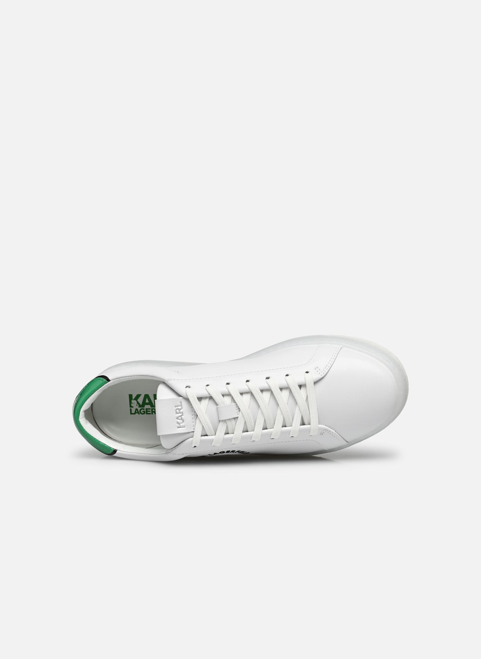Niedrige Sneaker Kourt III Maison Karl KC Lo herren weiß Karl Lagerfeld Niedrige Sneaker Kourt III Maison Karl KC Lo herren weiß White Lthr w/Green