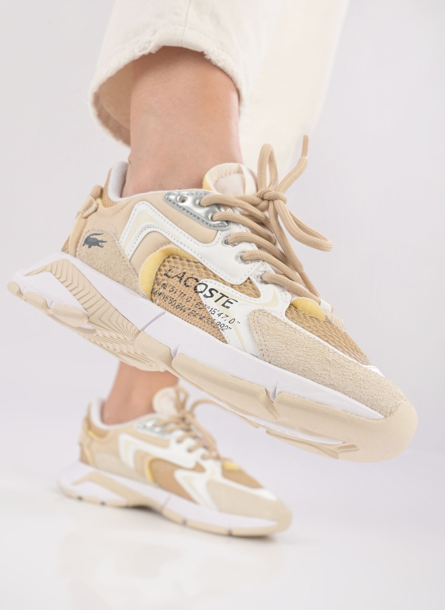 Sportliche Sneaker L003 NEO 223 1 SFA damen beige Lacoste Sportliche Sneaker L003 NEO 223 1 SFA damen beige LT TAN/WHT
