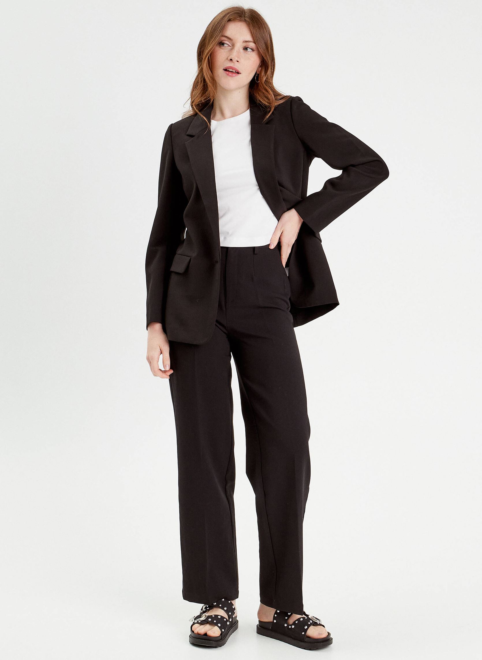 Pantalons larges CITYPARTESS femme noir Cache Cache Pantalons larges CITYPARTESS femme noir JET BLACK