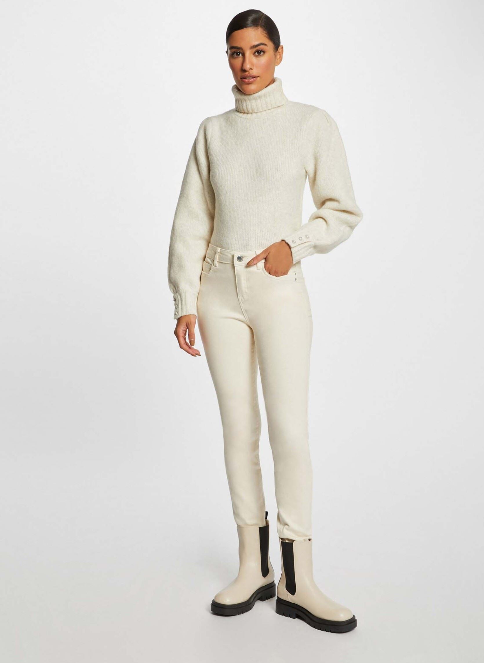Jeans slim et skinny 231-PRETTY1 femme beige Morgan Jeans slim et skinny 231-PRETTY1 femme beige ivoire