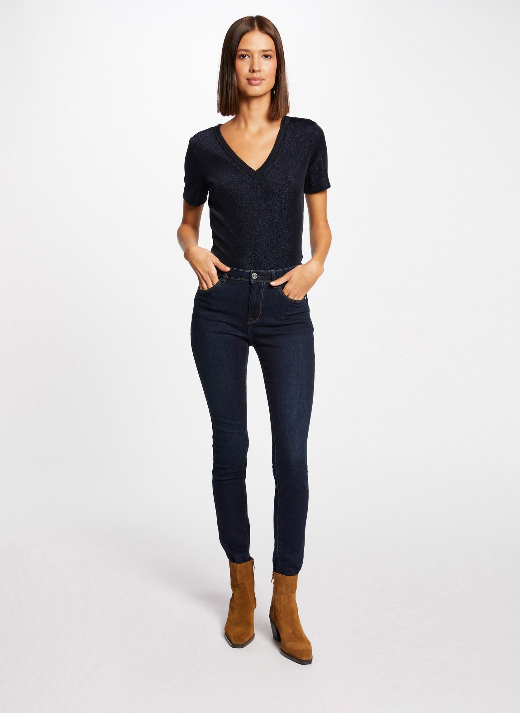Tee-shirts manches courtes 212-DIWI femme bleu Morgan Tee-shirts manches courtes 212-DIWI femme bleu MARINE