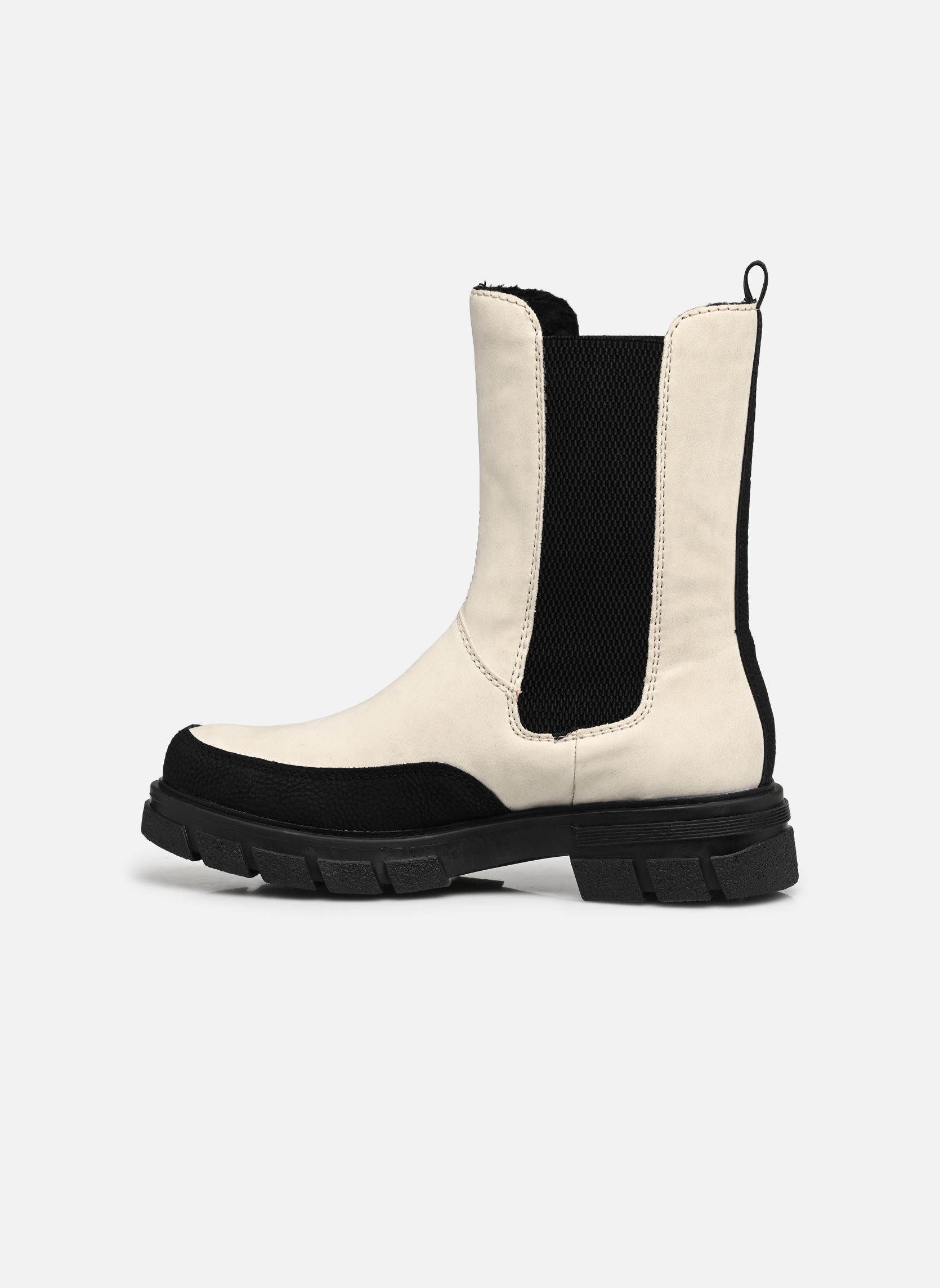 Enkellaarzen en boots Z9170 dames wit Rieker Enkellaarzen en boots Z9170 dames wit SCHWARZ/CREMA/SCHWARZ