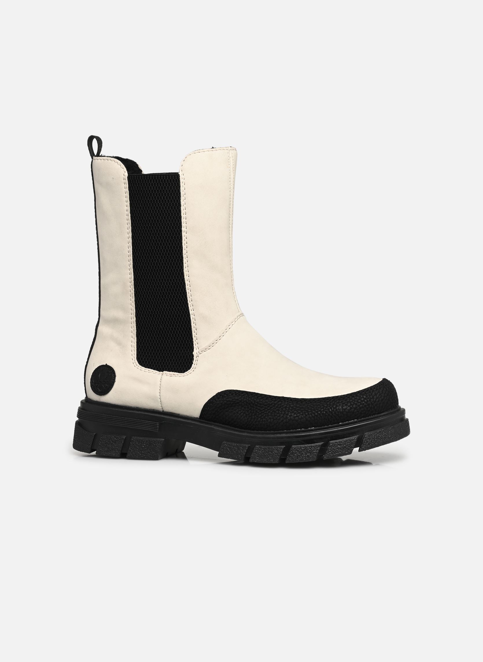 Enkellaarzen en boots Z9170 dames wit Rieker Enkellaarzen en boots Z9170 dames wit SCHWARZ/CREMA/SCHWARZ