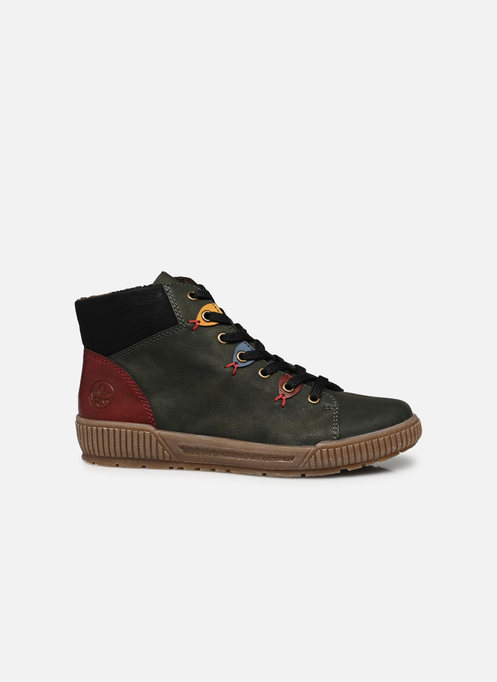 Baskets montantes N0711 femme vert Rieker Baskets montantes N0711 femme vert FOREST/WINE/SCHWARZ/ROYAL/HONI
