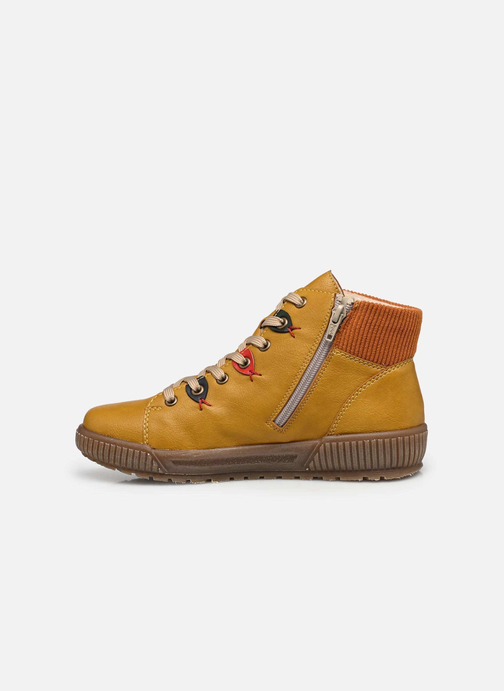 Hoge sneakers N0711 dames geel Rieker Hoge sneakers N0711 dames geel MIELE/PAZIFIK/FLAMME/PEACOCK/O