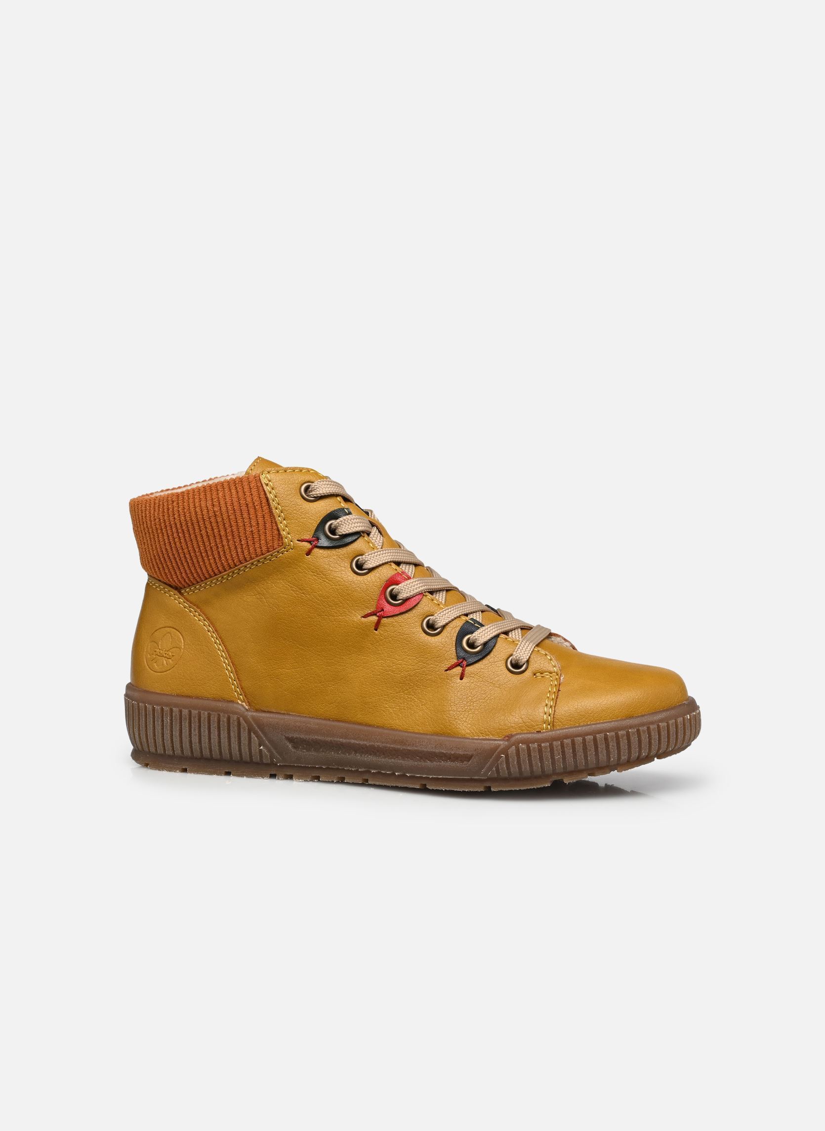 Hoge sneakers N0711 dames geel Rieker Hoge sneakers N0711 dames geel MIELE/PAZIFIK/FLAMME/PEACOCK/O
